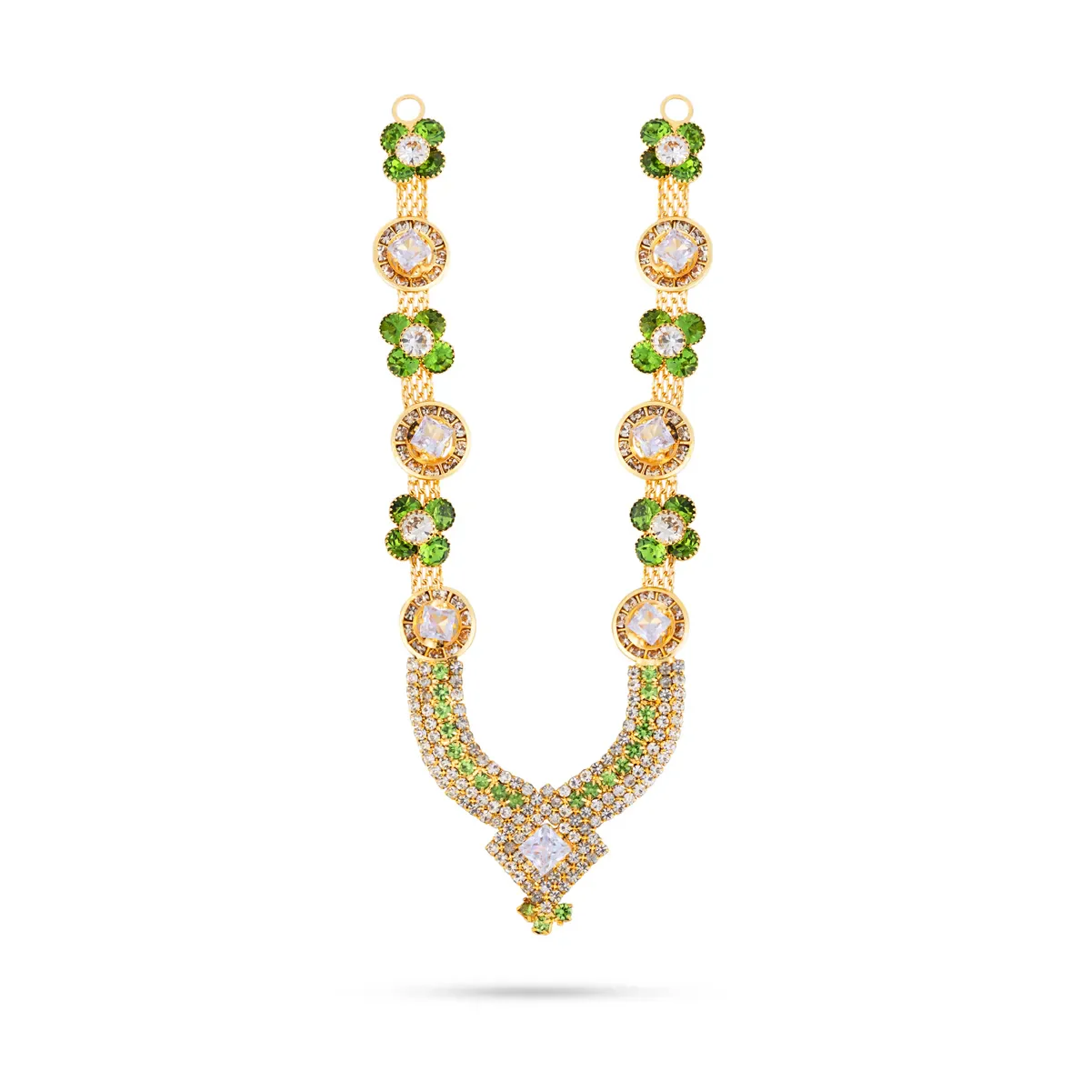 Stone Haram - 5 Inches | Artificial Jewelry/ Stone Necklace/ Stone Jewellery for Deity Decor/ Assorted Colour - Image 11