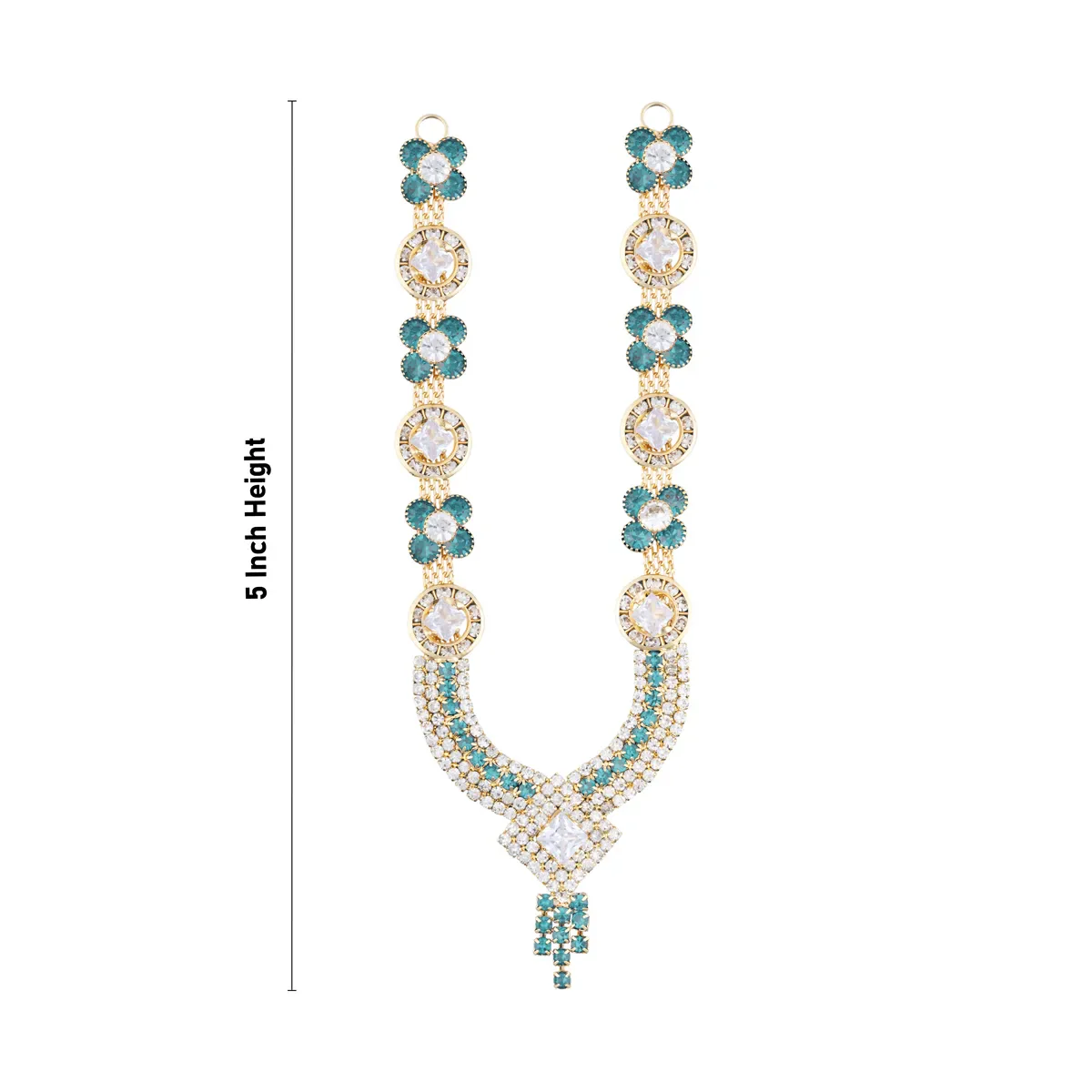 Stone Haram - 5 Inches | Artificial Jewelry/ Stone Necklace/ Stone Jewellery for Deity Decor/ Assorted Colour - Image 3
