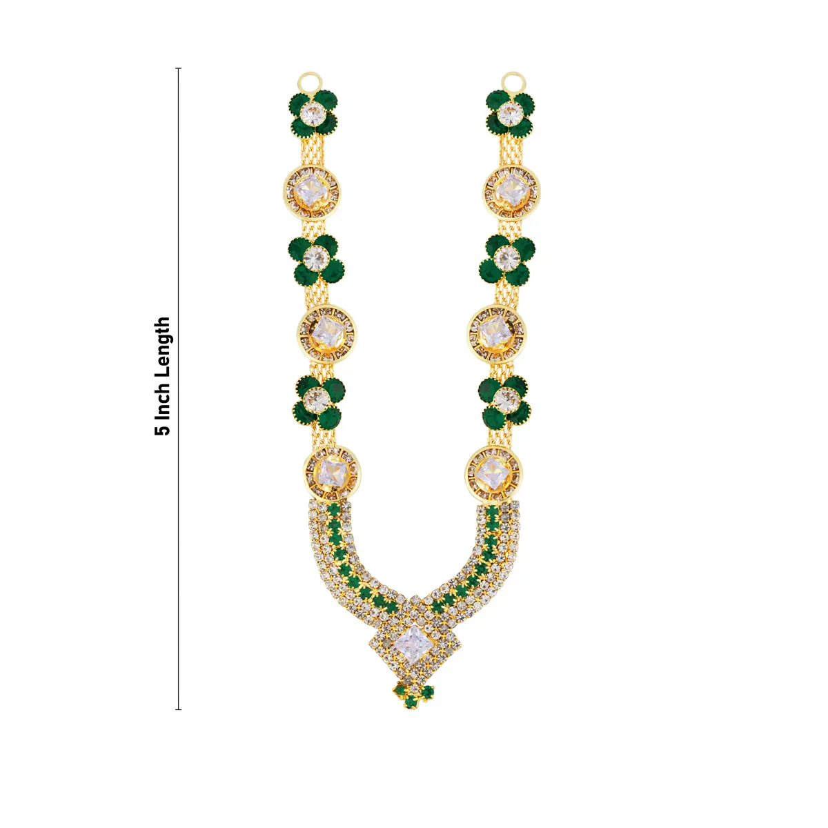 Stone Haram - 5 Inches | Artificial Jewelry/ Stone Necklace/ Stone Jewellery for Deity Decor/ Assorted Colour - Image 6