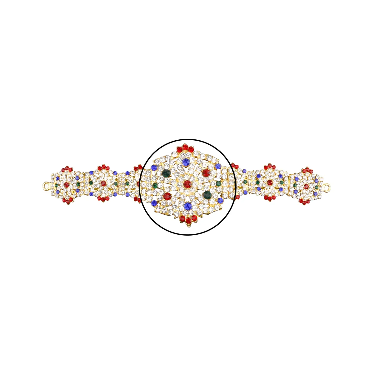 Stone Hip Belt - 8 Inches | Ottiyanam/ Waist Belt/ Deity Jewellery - Image 2
