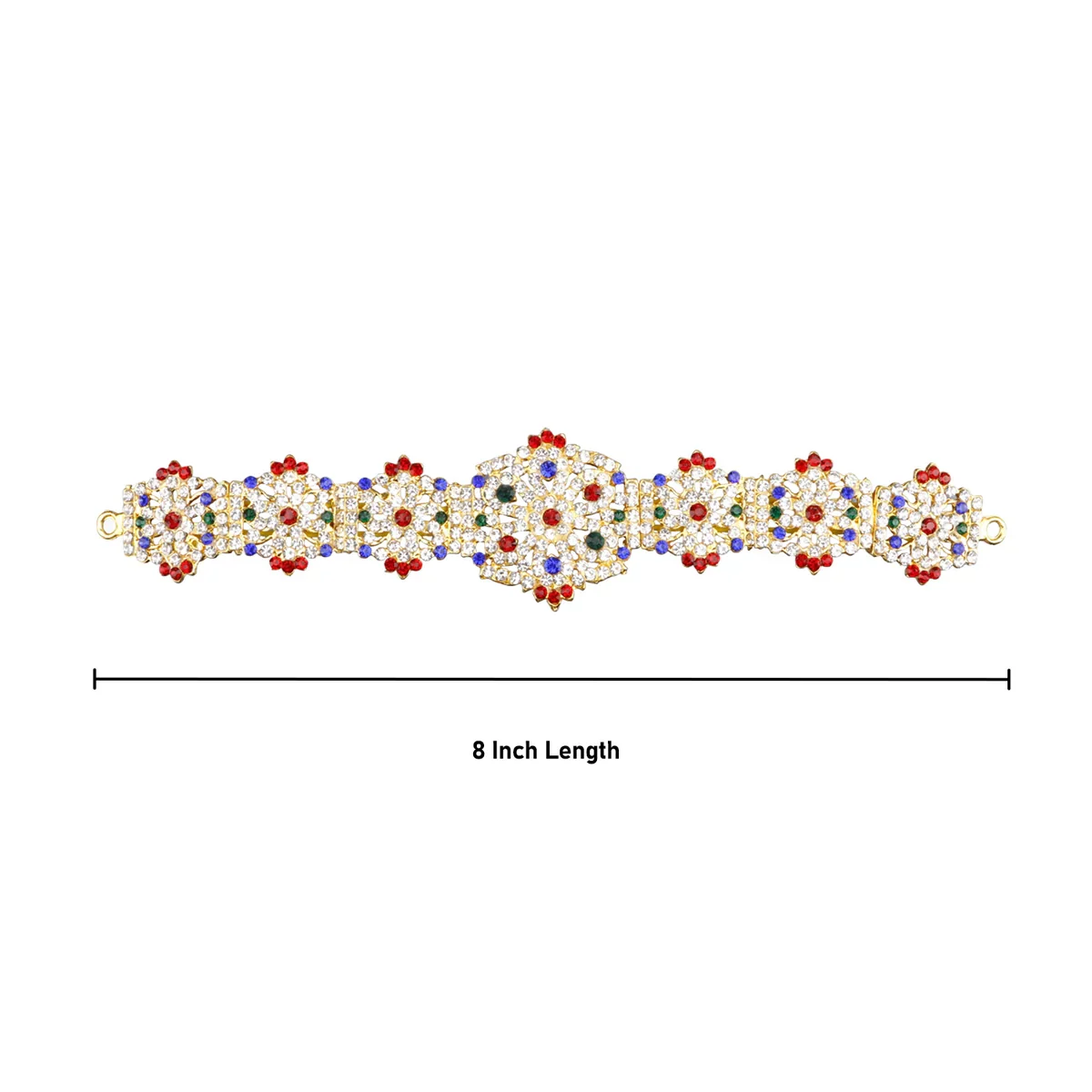Stone Hip Belt - 8 Inches | Ottiyanam/ Waist Belt/ Deity Jewellery - Image 3