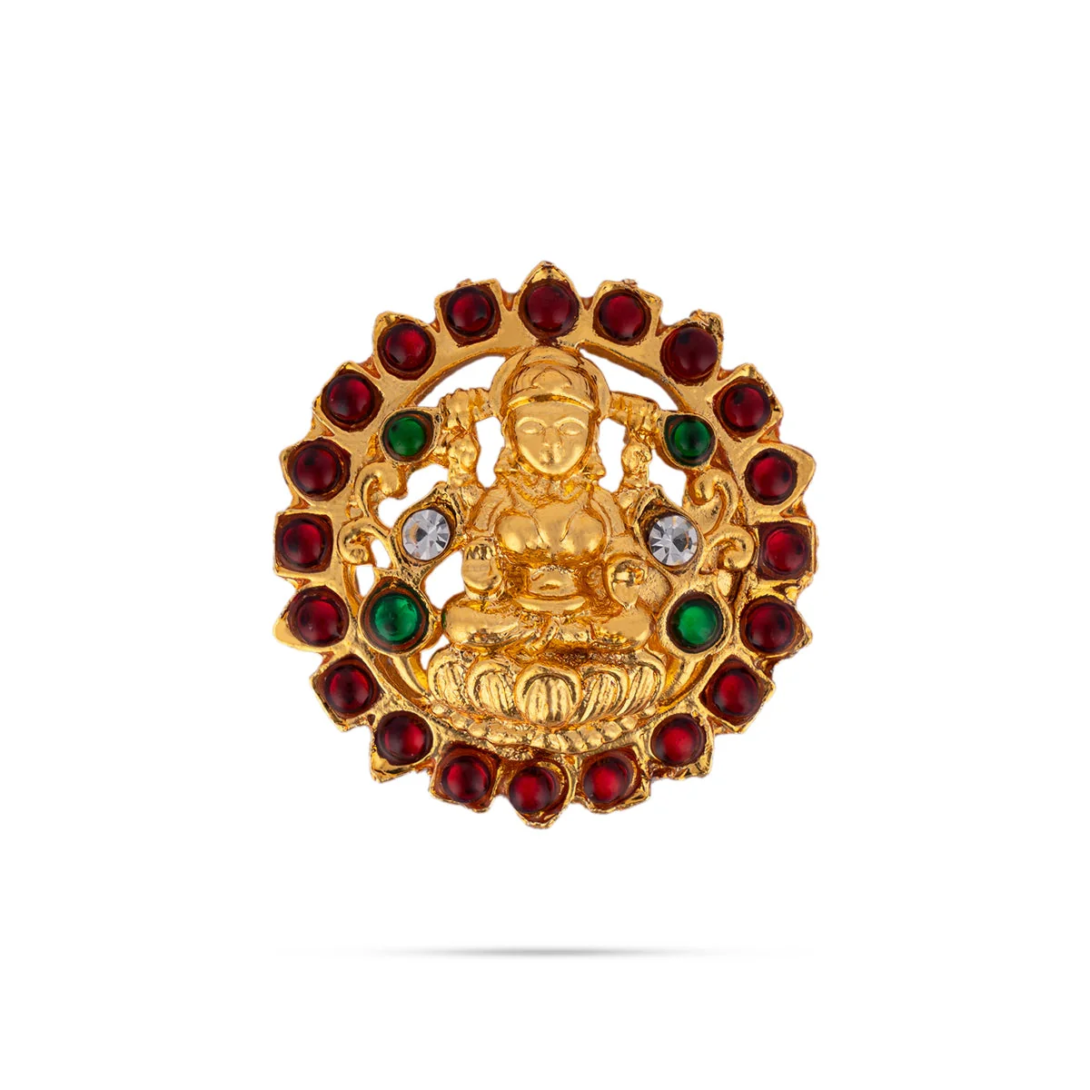 Stone Jada Billa | Artificial Jewellery/ Kemp Jada Pin/ Lakshmi Design Hair Accessory For Dance Wear - Image 2