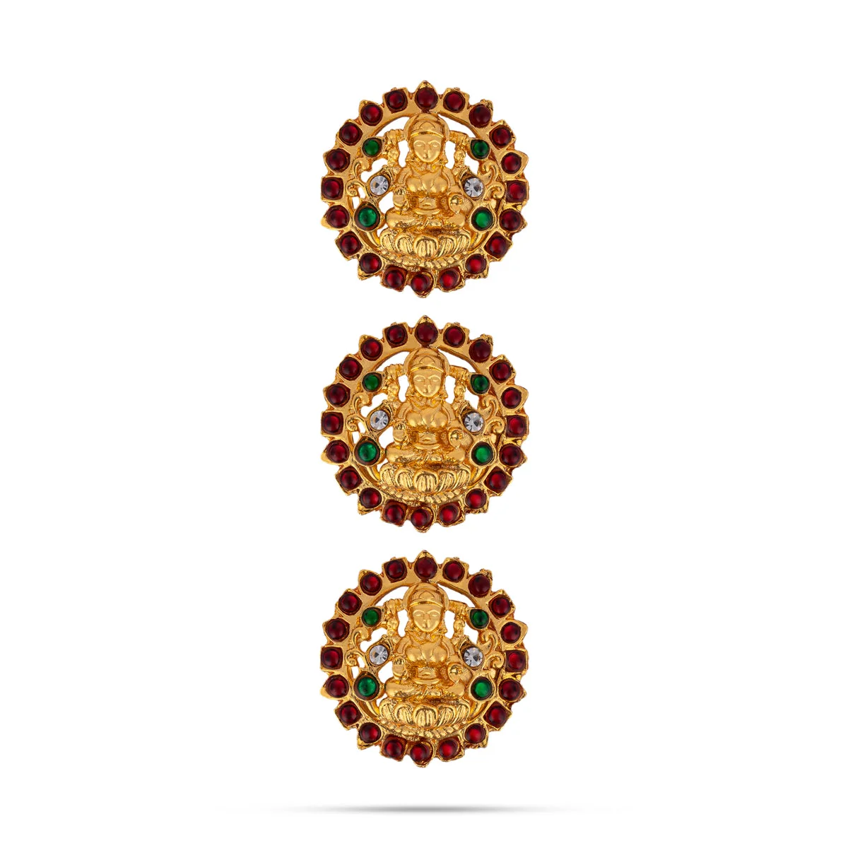 Stone Jada Billa | Artificial Jewellery/ Kemp Jada Pin/ Lakshmi Design Hair Accessory For Dance Wear - Image 3