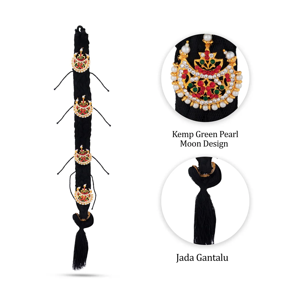 Stone Jadai - 27 Inches | Readymade Jadai/ Artificial Flower Jadai for Deity - Image 2