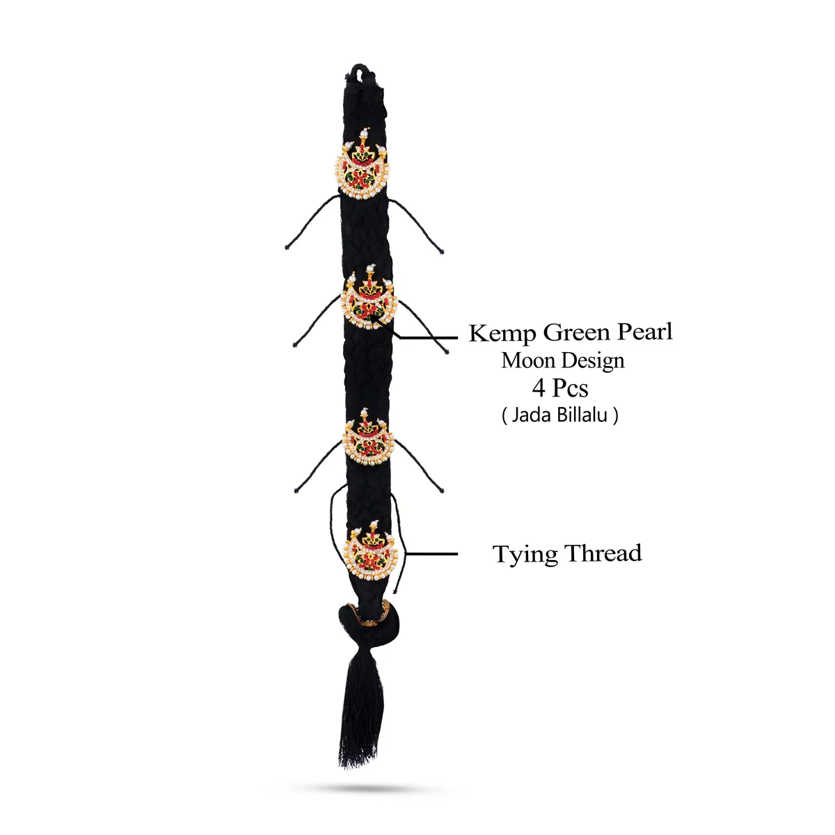 Stone Jadai - 27 Inches | Readymade Jadai/ Artificial Flower Jadai for Deity - Image 3