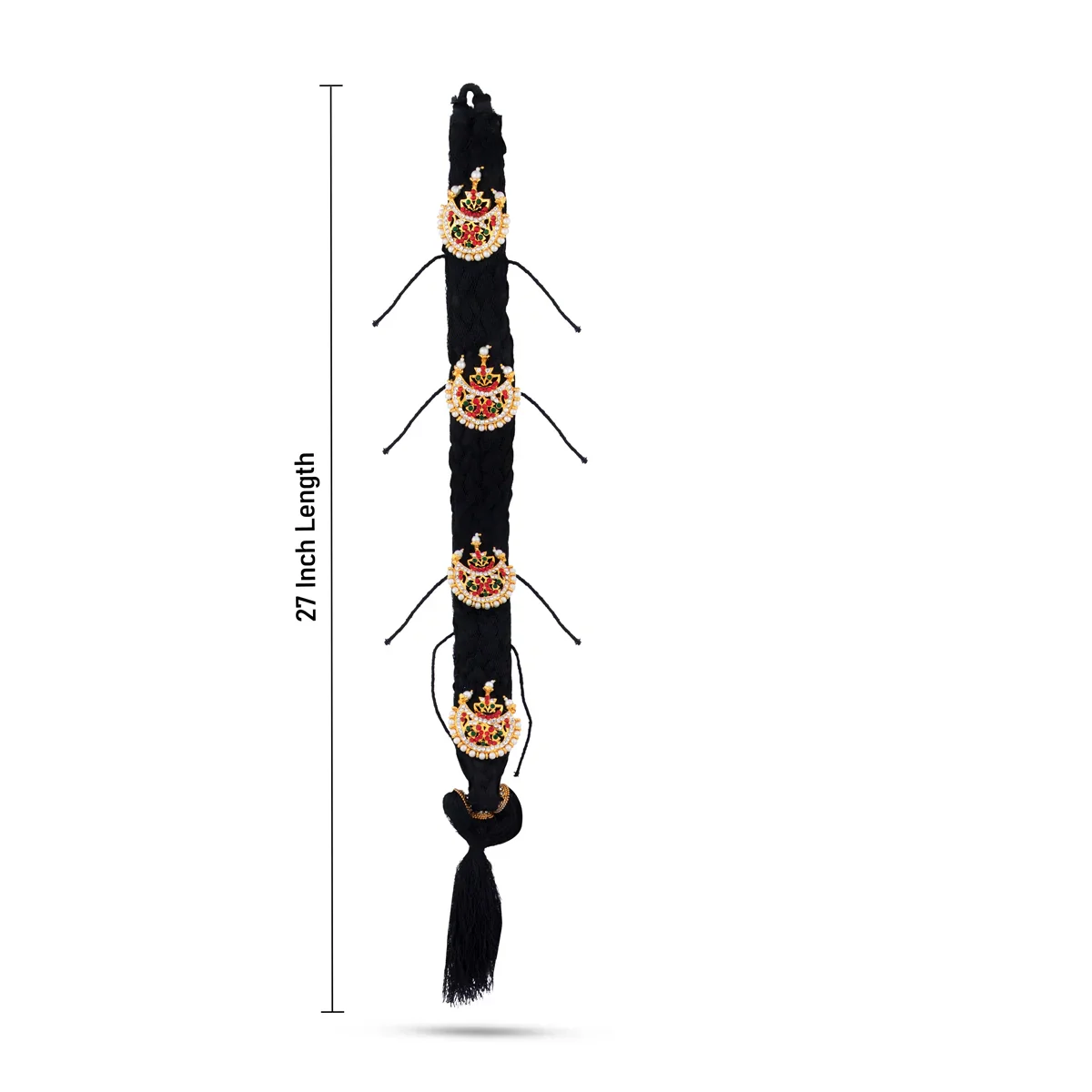 Stone Jadai - 27 Inches | Readymade Jadai/ Artificial Flower Jadai for Deity - Image 4