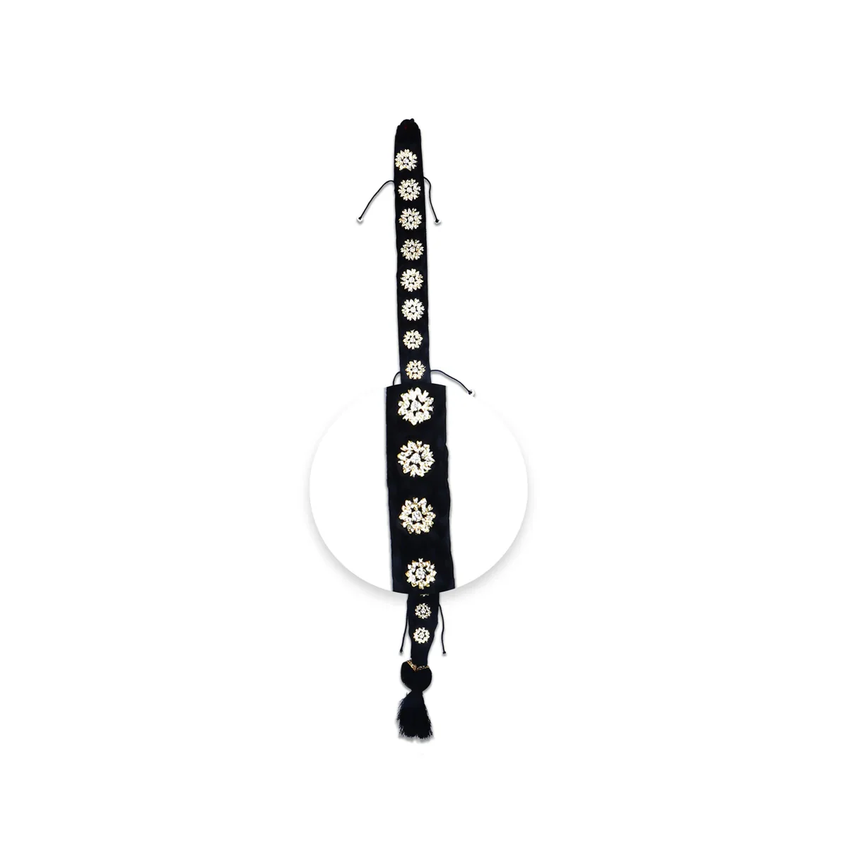 Stone Jadai - 32 Inches | 15 to 18 Bits Hair Accessory/ Stone Jewellery for Deity Decor - Image 2