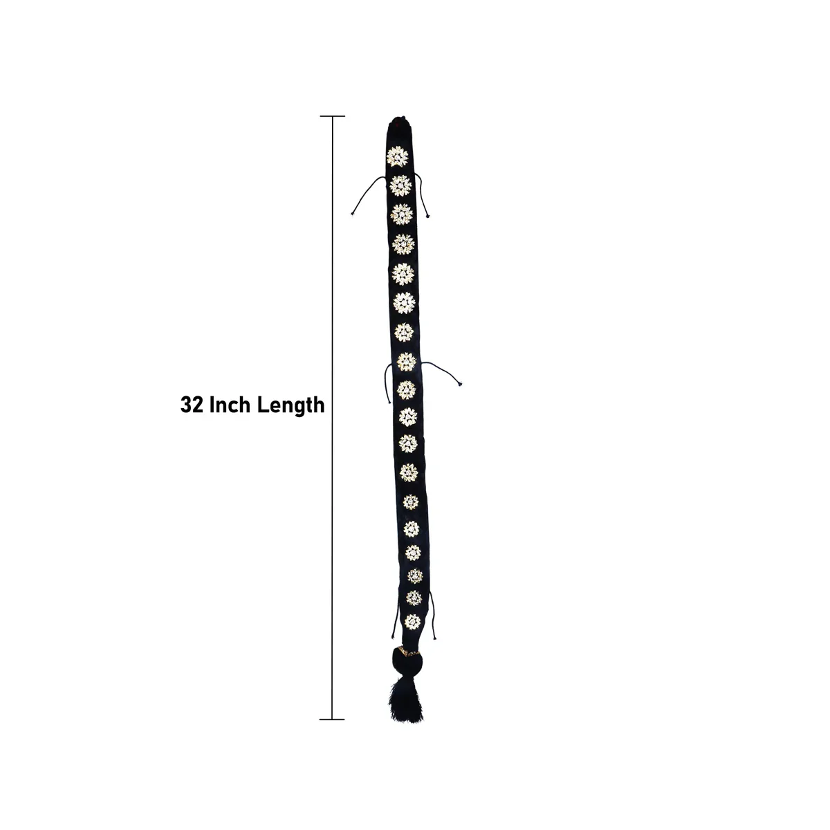 Stone Jadai - 32 Inches | 15 to 18 Bits Hair Accessory/ Stone Jewellery for Deity Decor - Image 3