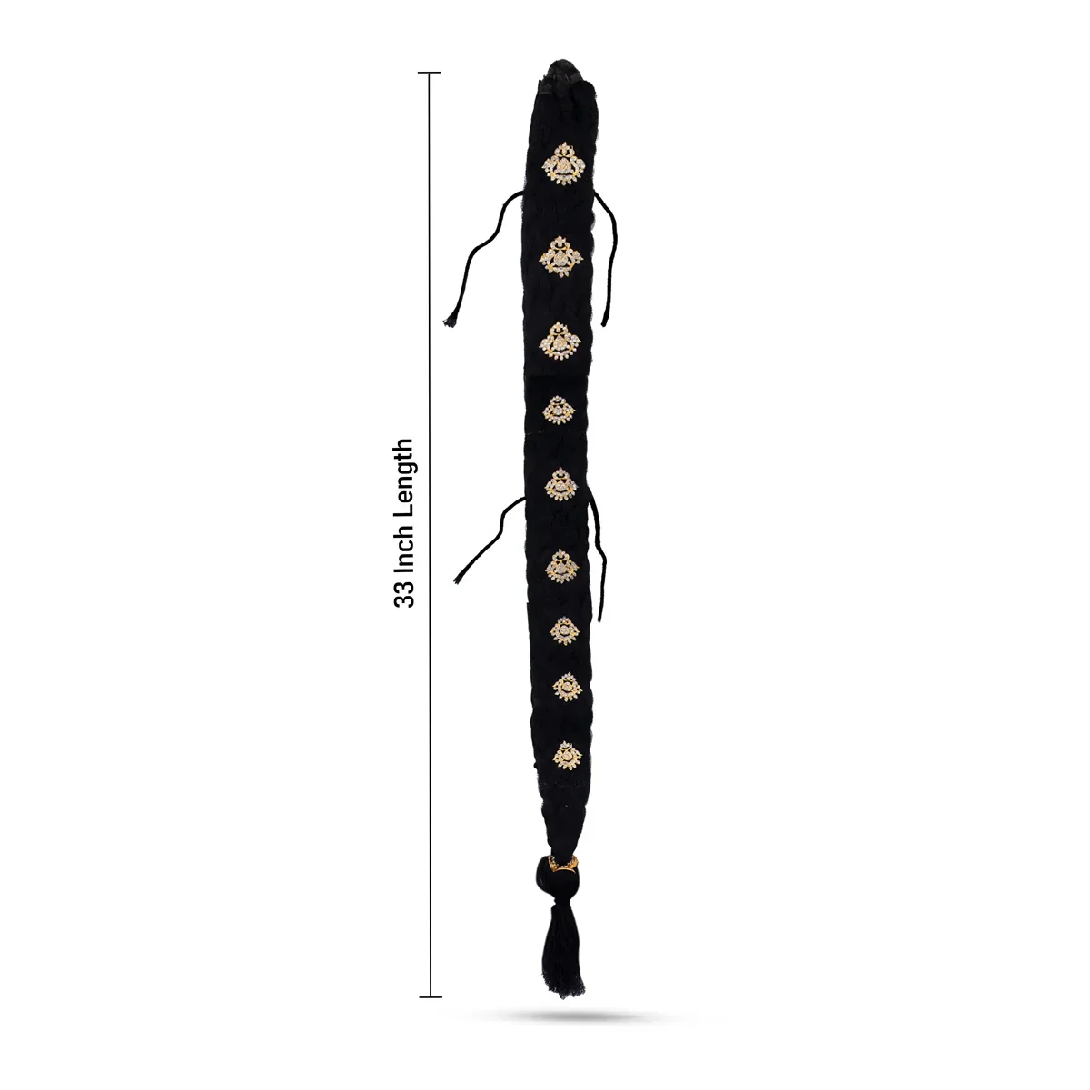 Stone Jadai - 33 Inches | 9 Bits Stone Jewellery/ Hair Accessory for Deity Decor - Image 4