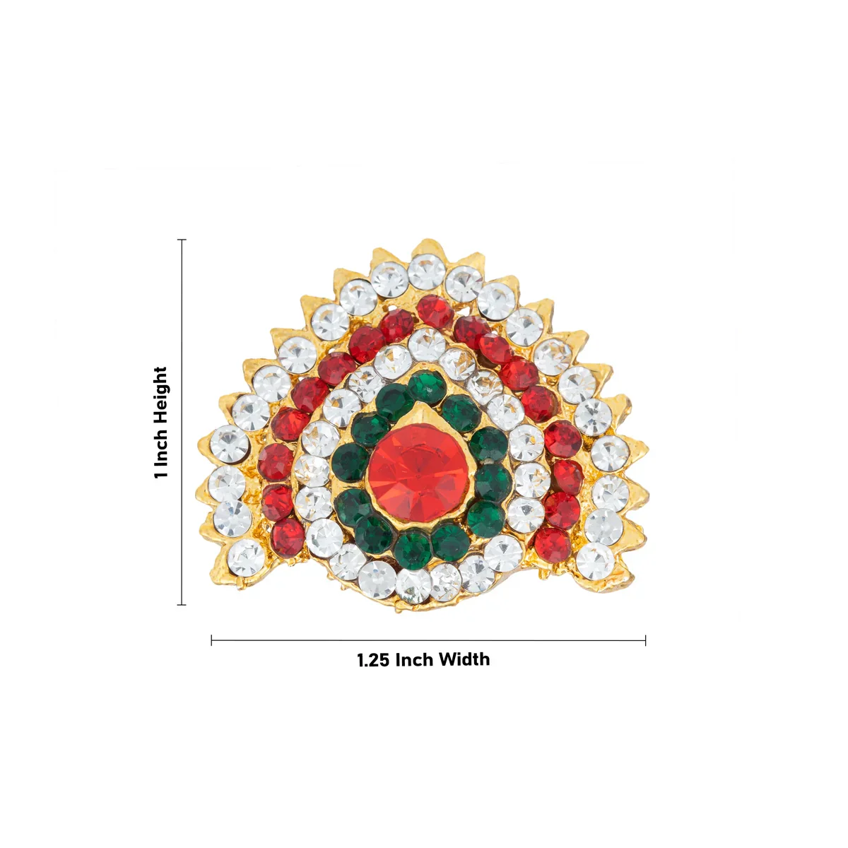 Stone Jewellery - 1 x 1.25 Inches | Multi Coloured Jewelry for Deity Decor - Image 3