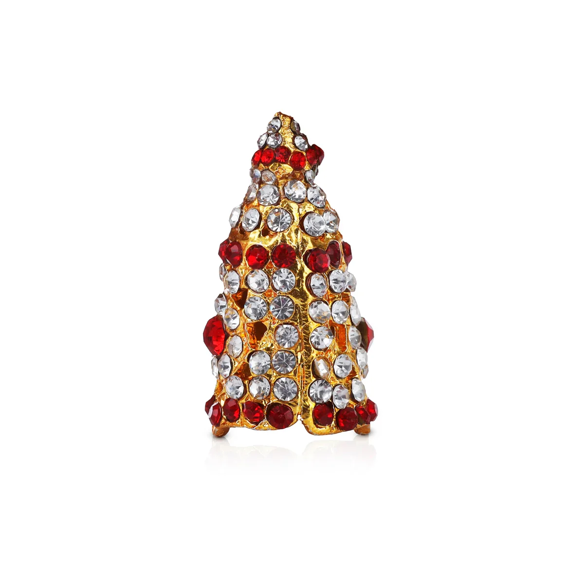 Stone Kireedam - 1.75 Inches | Mukut/ Crown/ Jewellery for Deity - Image 2