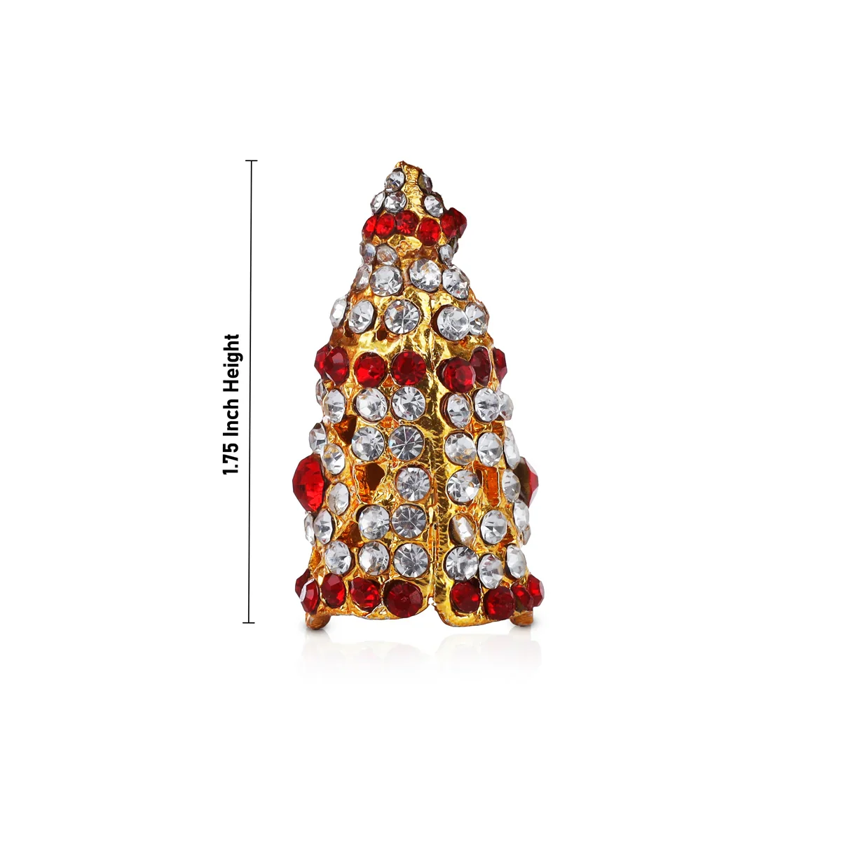 Stone Kireedam - 1.75 Inches | Mukut/ Crown/ Jewellery for Deity - Image 3
