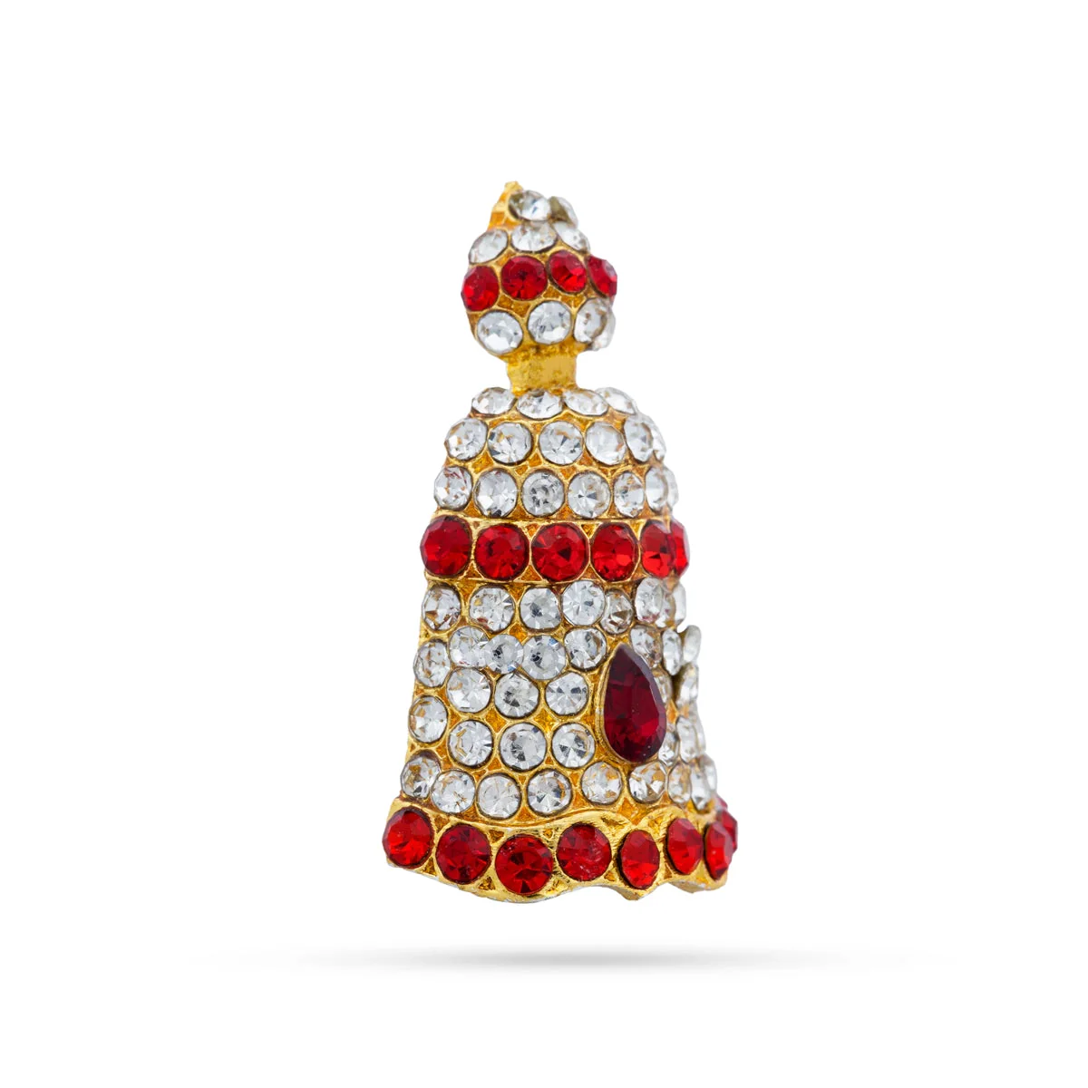 Stone Kireedam - 1 x 0.75 Inch | Half Mukut/ Crown/ Stone Jewellery for Deity - Image 2