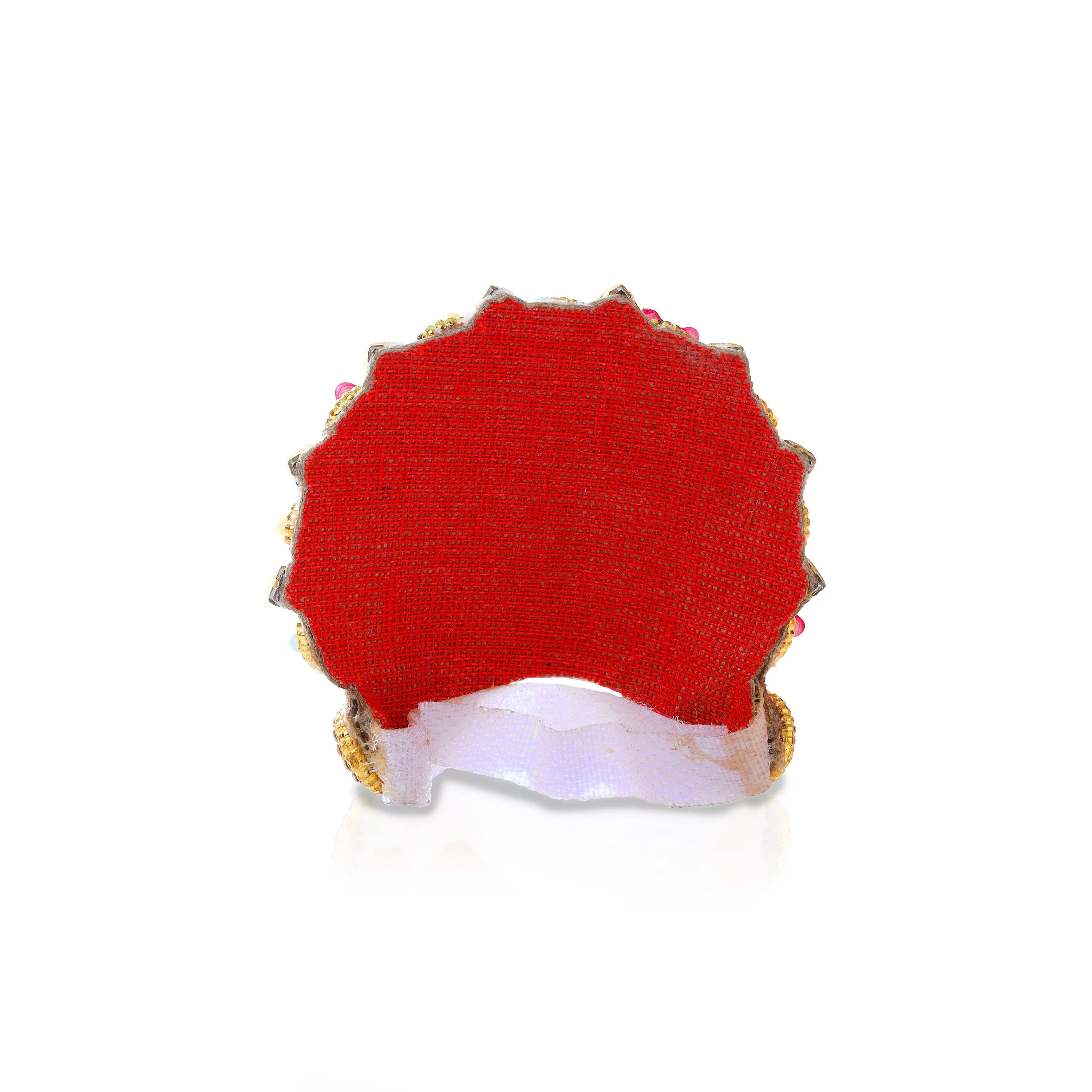 Stone Kireedam - 2 X 2.75 Inches | Laddu Gopal Mukut/ Stone Crown/ Kireetam For Deity Decor - Image 4