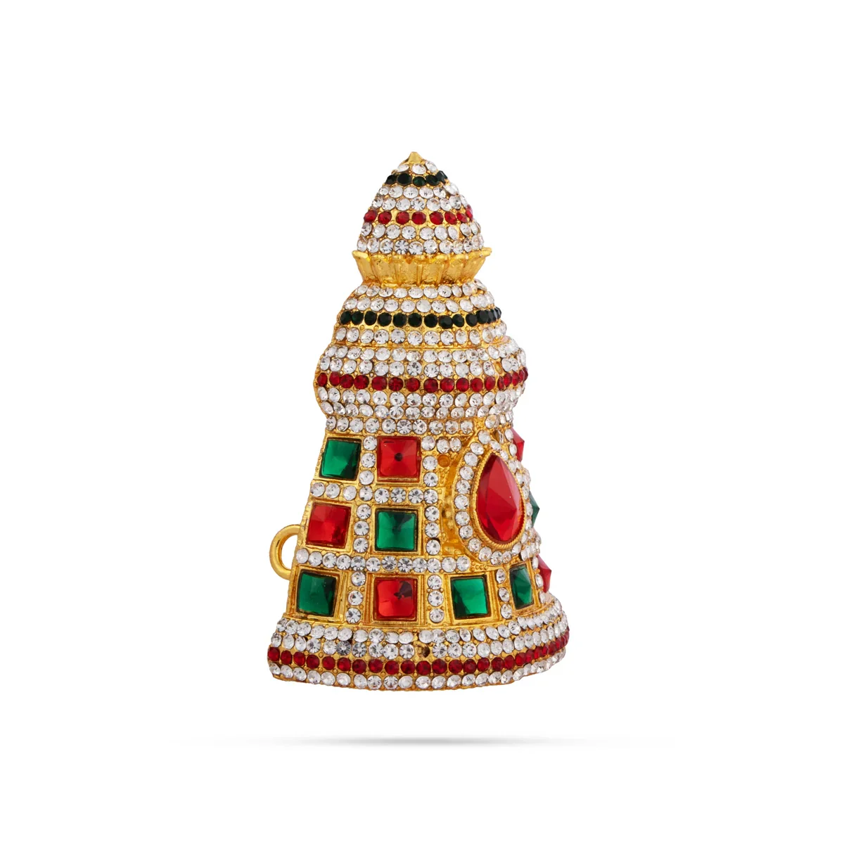 Stone Kireedam - 3.5 x 2 Inches | Half Mukut/ Crown/ Stone Jewellery for Deity - Image 2