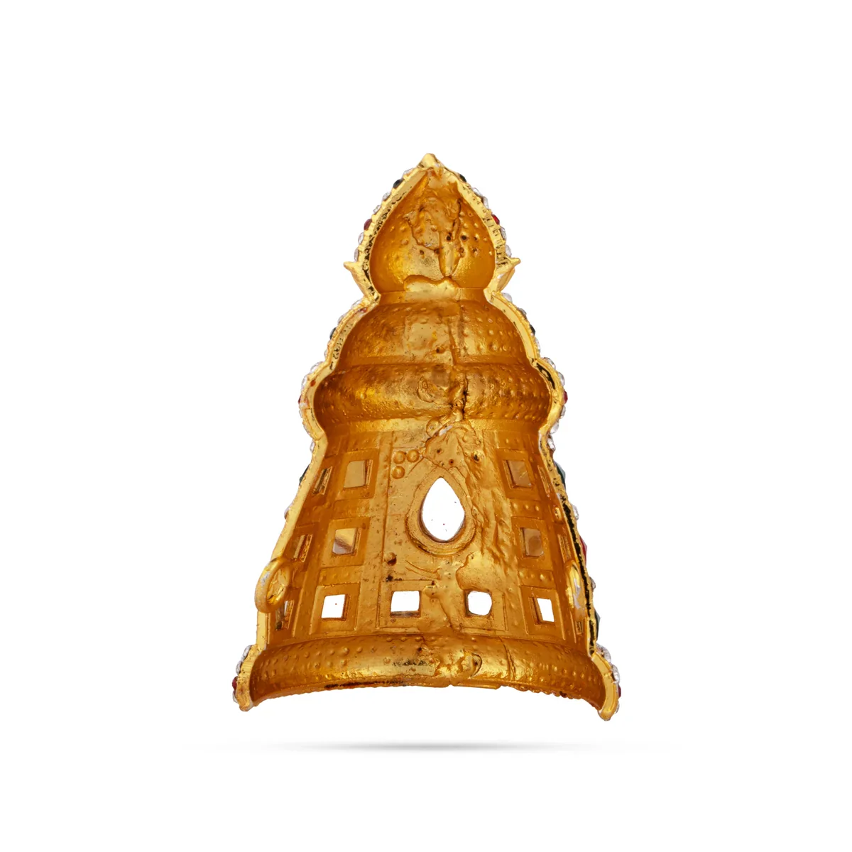 Stone Kireedam - 3.5 x 2 Inches | Half Mukut/ Crown/ Stone Jewellery for Deity - Image 4