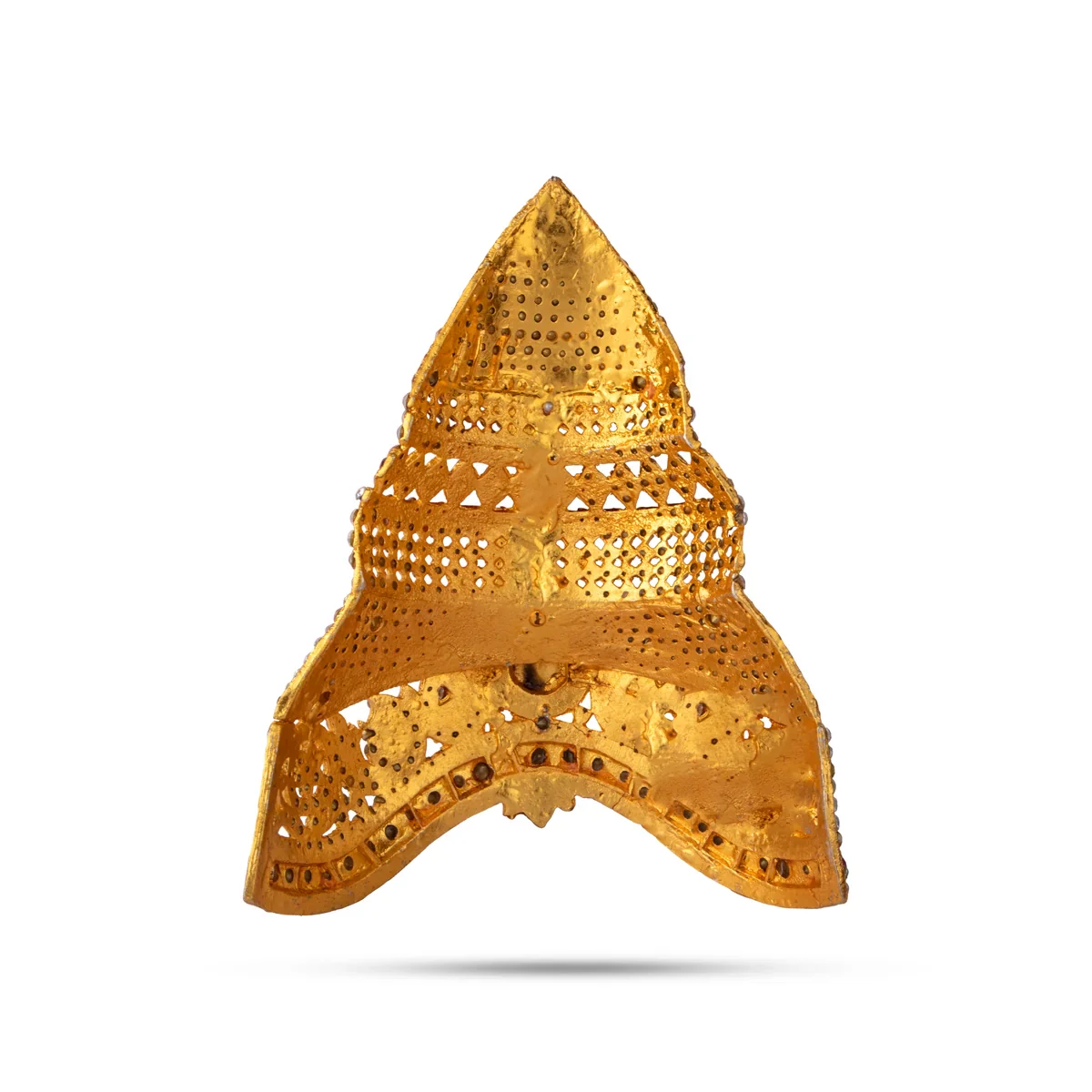 Stone Kireedam - 5.5 x 4 Inches | Half Mukut/ Crown/ Stone Jewellery for Deity - Image 5