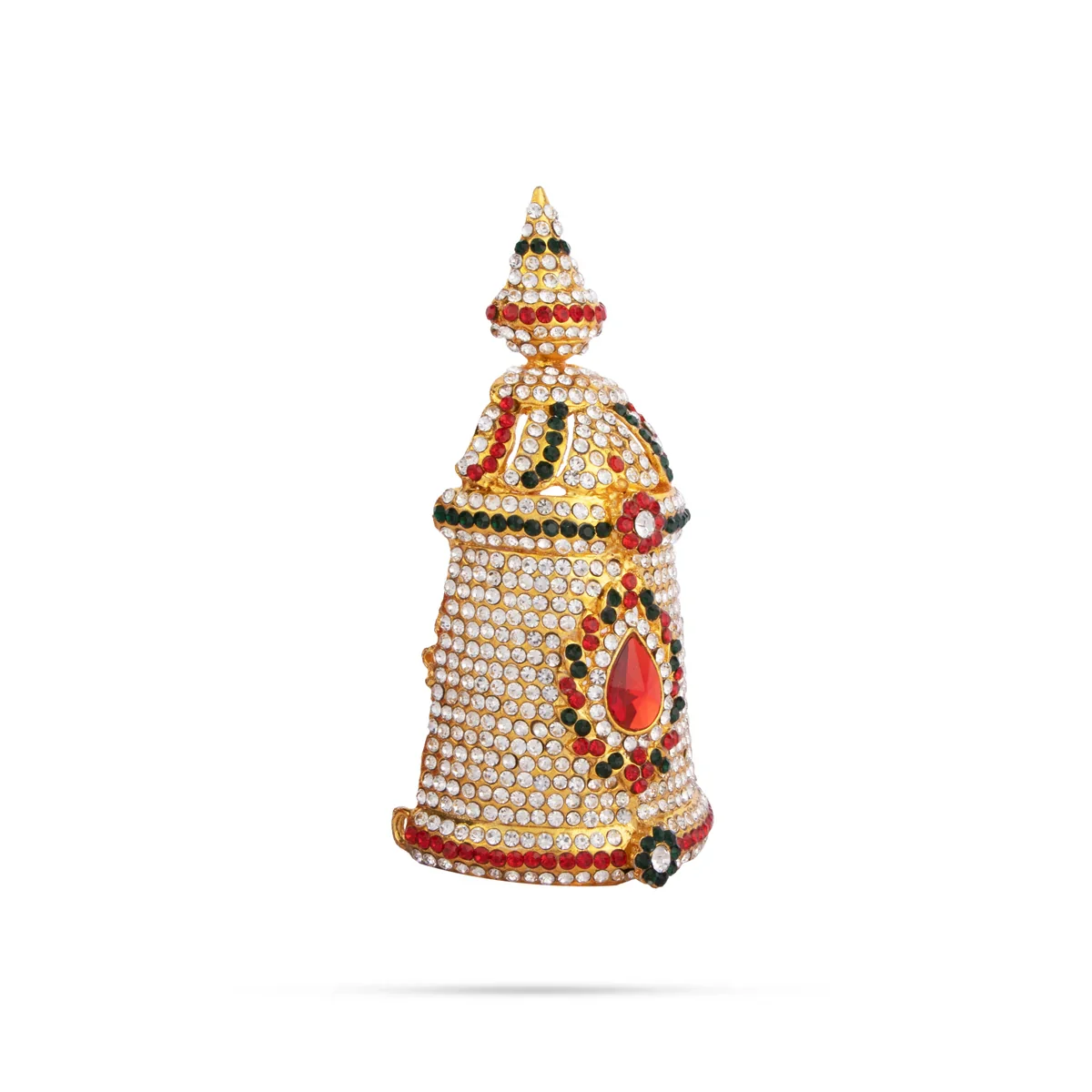 Stone Kireedam - 5 Inches | Half Mukut/ Crown/ Stone Jewellery for Deity - Image 8