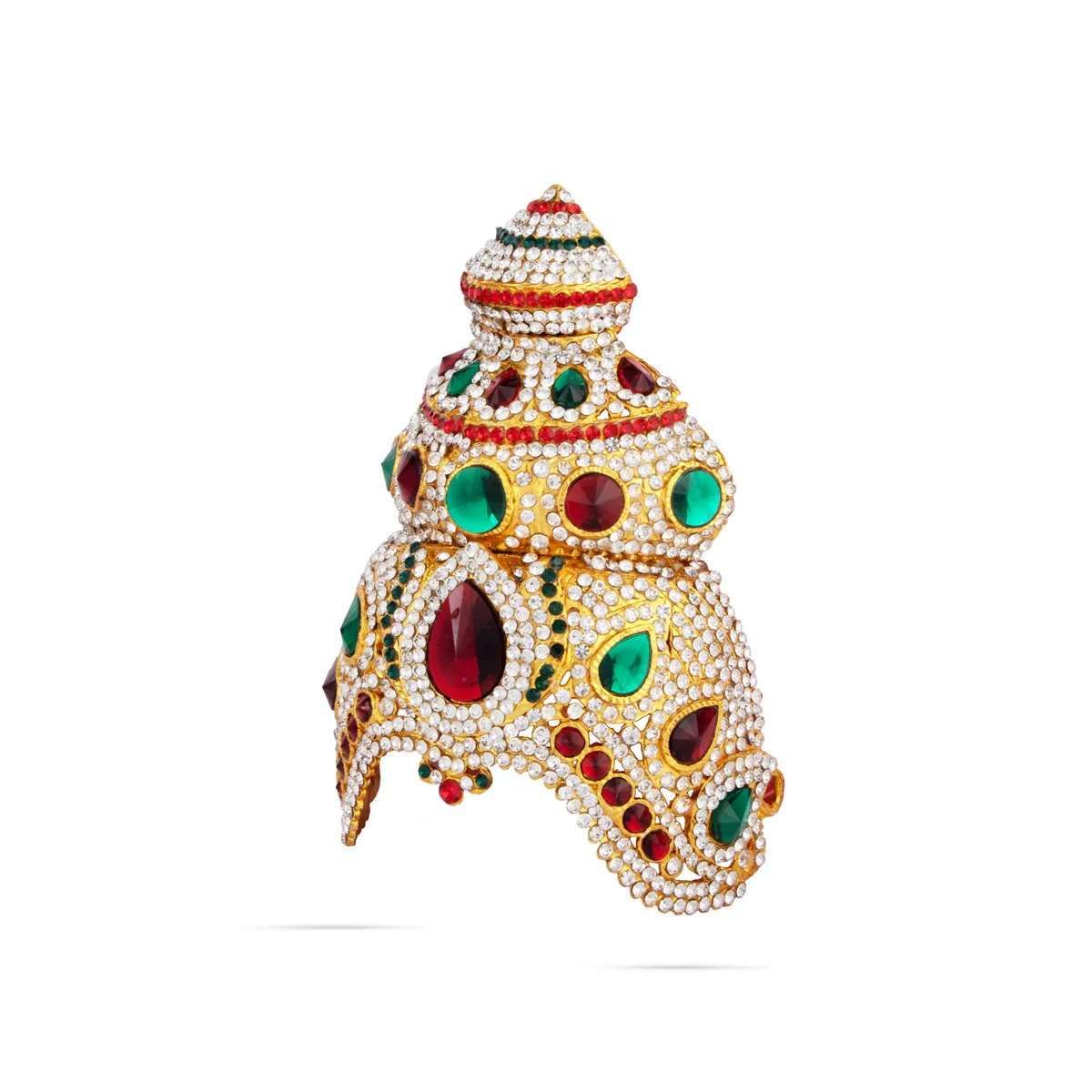Stone Kireedam - 5 Inches | Half Mukut/ Crown/ Stone Jewellery for Deity - Image 9