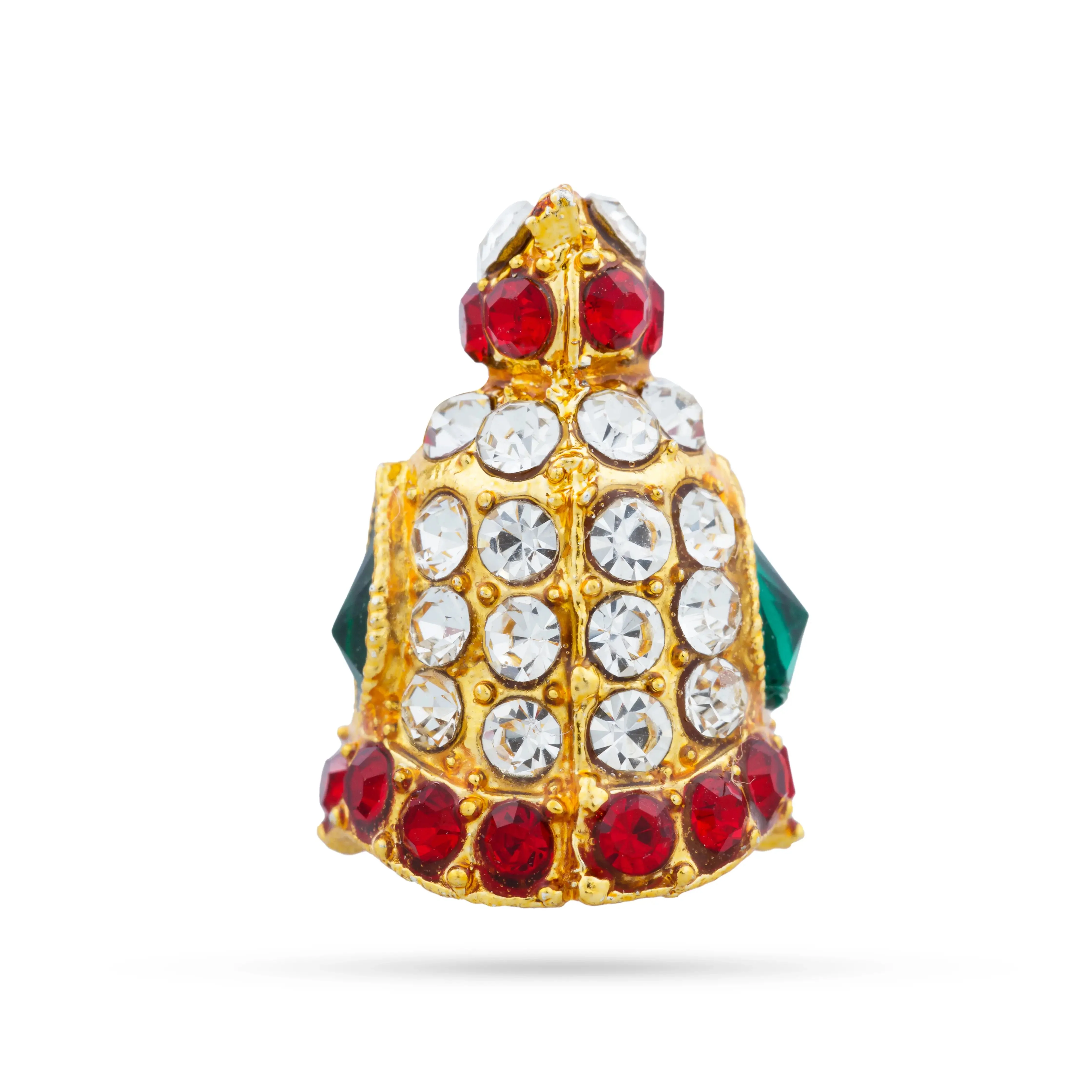 Stone Kireedam - 0.75 x 0.5 Inches | Full Mukut/ Crown/ Stone Jewellery for Deity - Image 5