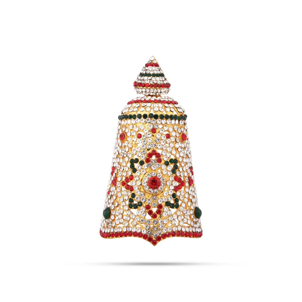 Stone Kireedam - 5 x 2.5 Inches | Half Mukut/ Crown/ Stone Jewellery for Deity