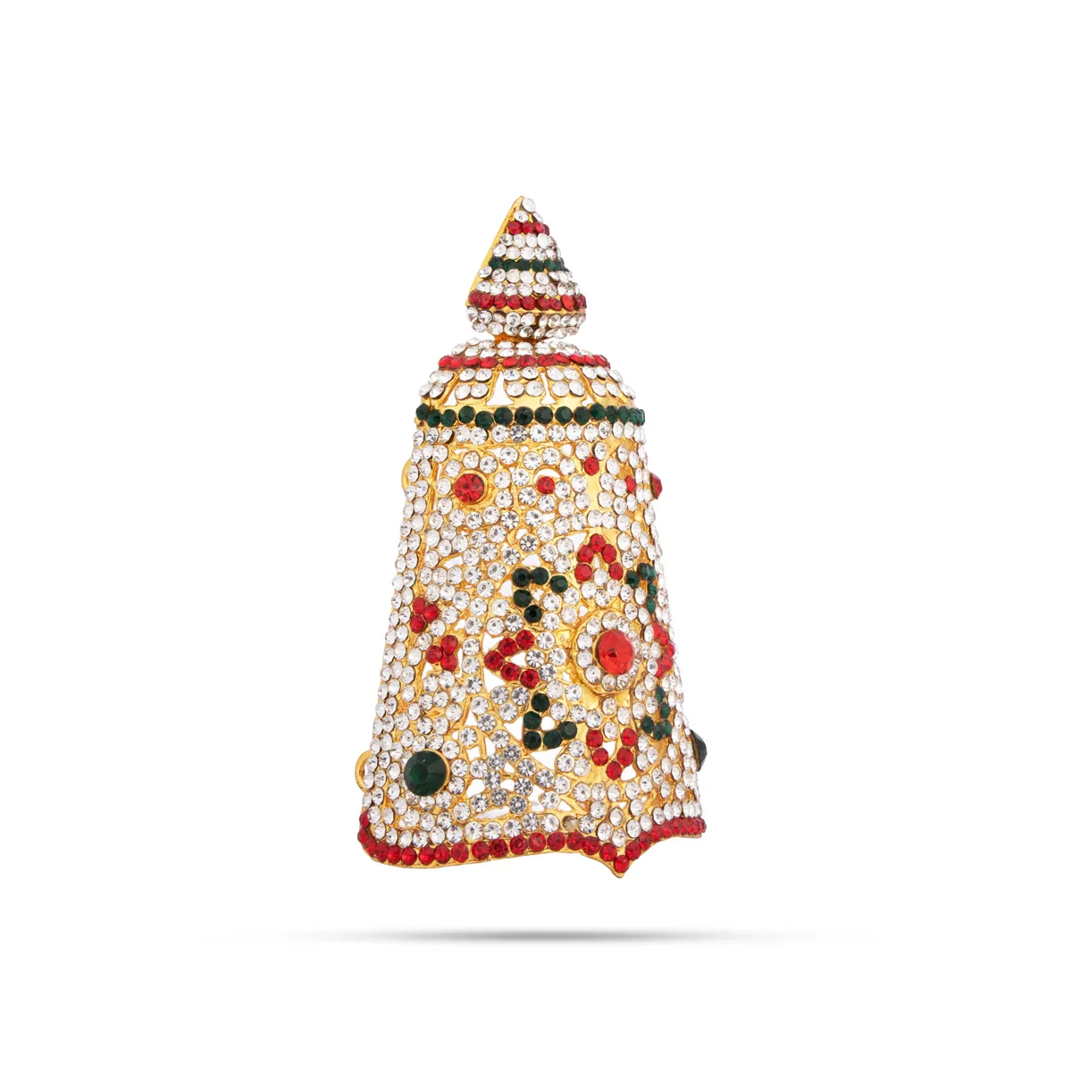 Stone Kireedam - 5 x 2.5 Inches | Half Mukut/ Crown/ Stone Jewellery for Deity - Image 2