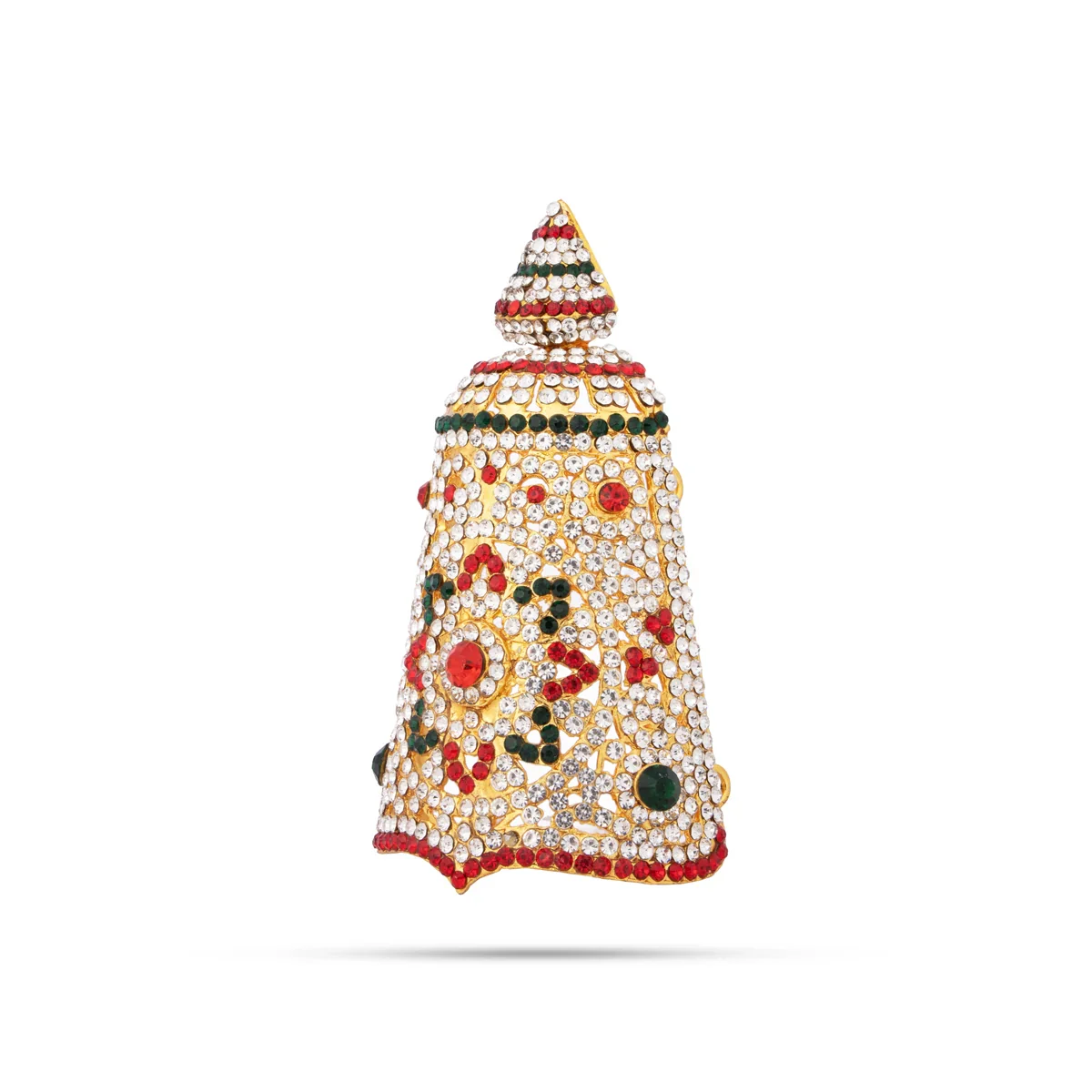 Stone Kireedam - 5 x 2.5 Inches | Half Mukut/ Crown/ Stone Jewellery for Deity - Image 3