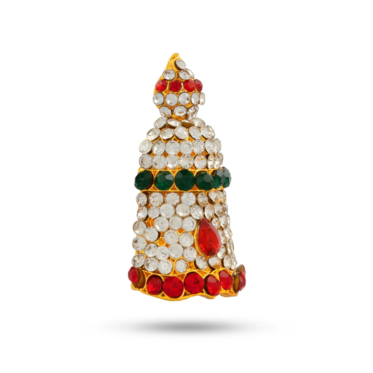 Stone Kireetam - 1.5 x 0.75 Inches | Half Crown/ Kiritam/ Mukut/ Jewellery for Deity - Image 2