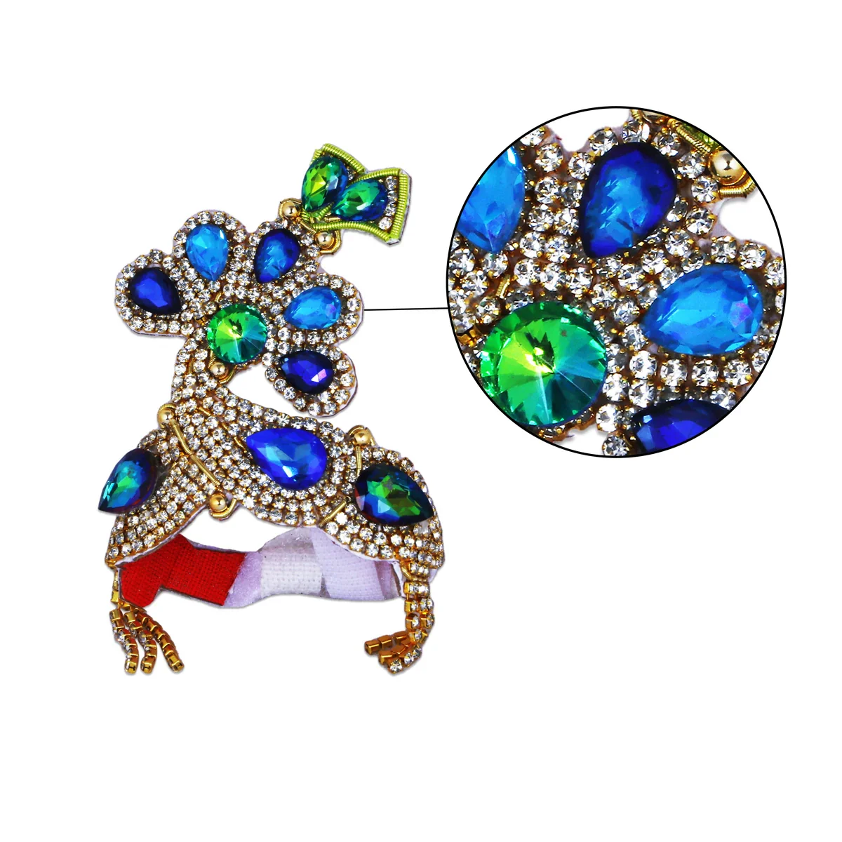 Stone Mala & Stone Kireedam Set - 3.5 x 2.5 Inches | Stone Jewellery for Deity Decor - Image 3