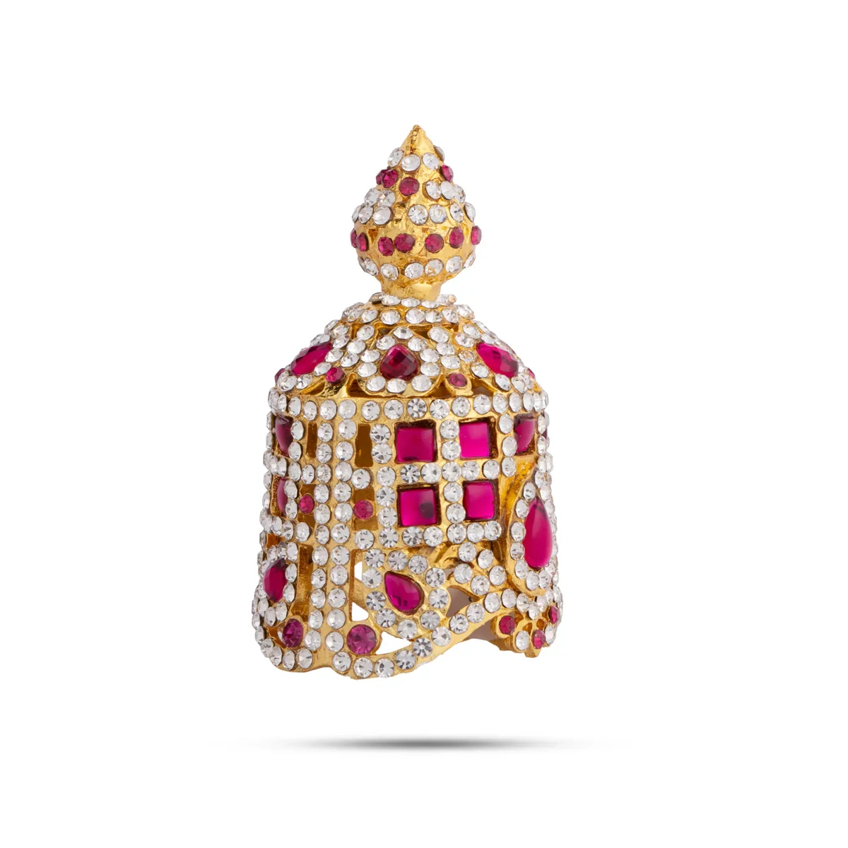 Stone Mukut - 3 x 2 Inches | Kiritam/ Crown/ Kireetam for Deity - Image 3