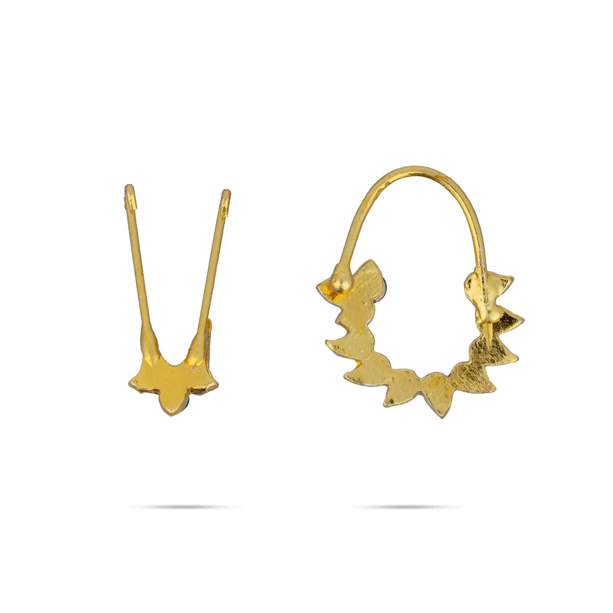 Stone Nathu Bullaku | Stone Nose Ring/ Mukuthi/ Stone Nose Pin for Deity - Image 2