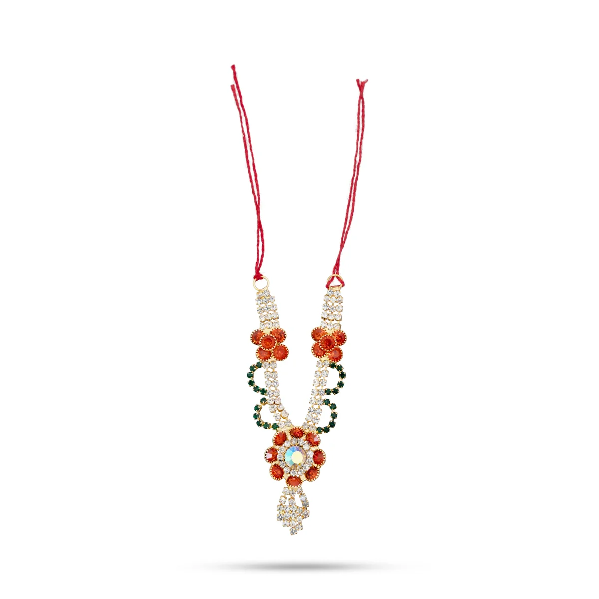 Stone Necklace - 1.5 Inches | Artificial Jewelry/ Stone Jewellery for Deity - Image 3