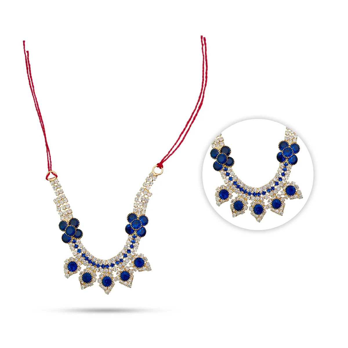 Stone Necklace - 1.5 Inches | Artificial Jewelry/ Stone Jewellery for Deity - Image 7