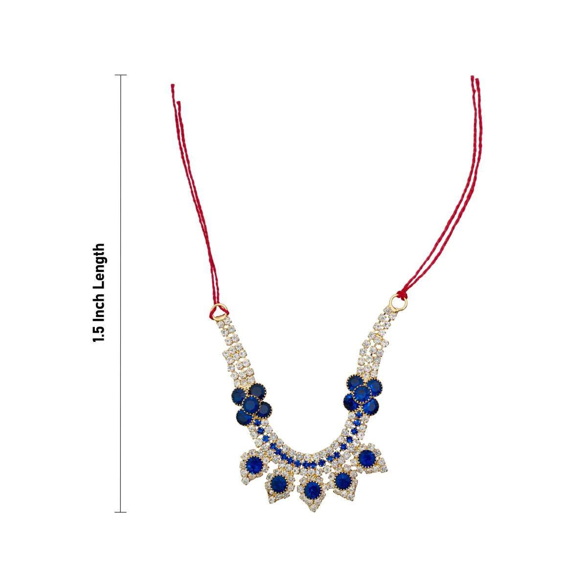 Stone Necklace - 1.5 Inches | Artificial Jewelry/ Stone Jewellery for Deity - Image 8