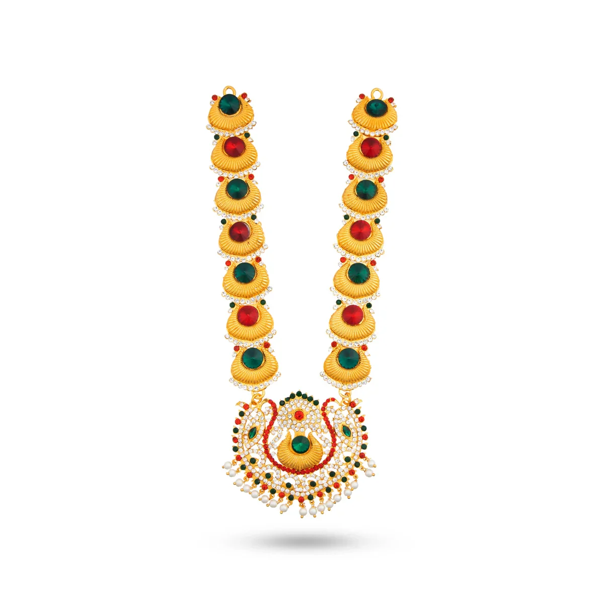Stone Necklace - 11 Inches| Stone Haram/ Multicolour Stone Jewellery for Deity - Image 2