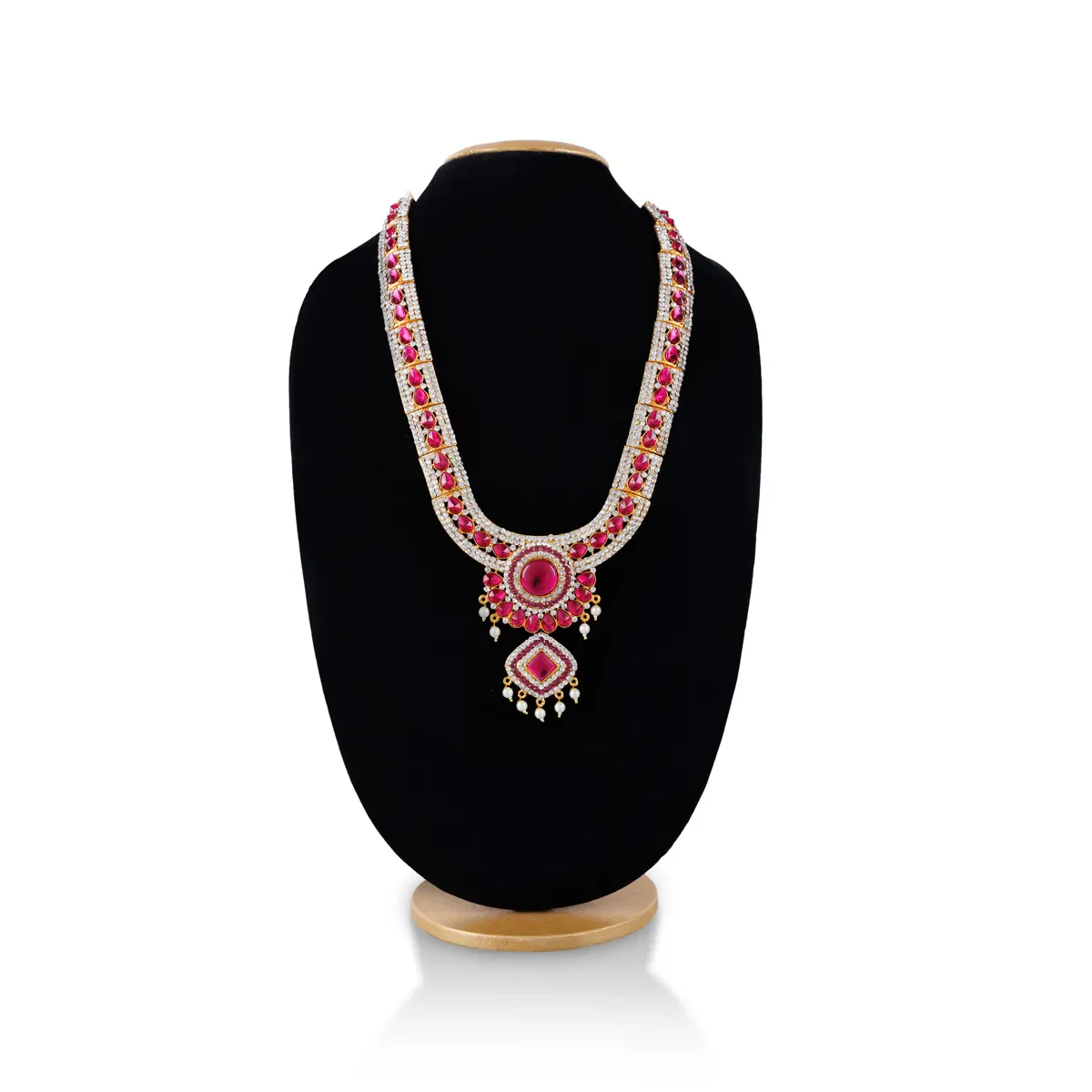 Stone Necklace - 13.5 Inches | Multicolour Stone Jewellery/ Artificial Jewelry for Deity Decor