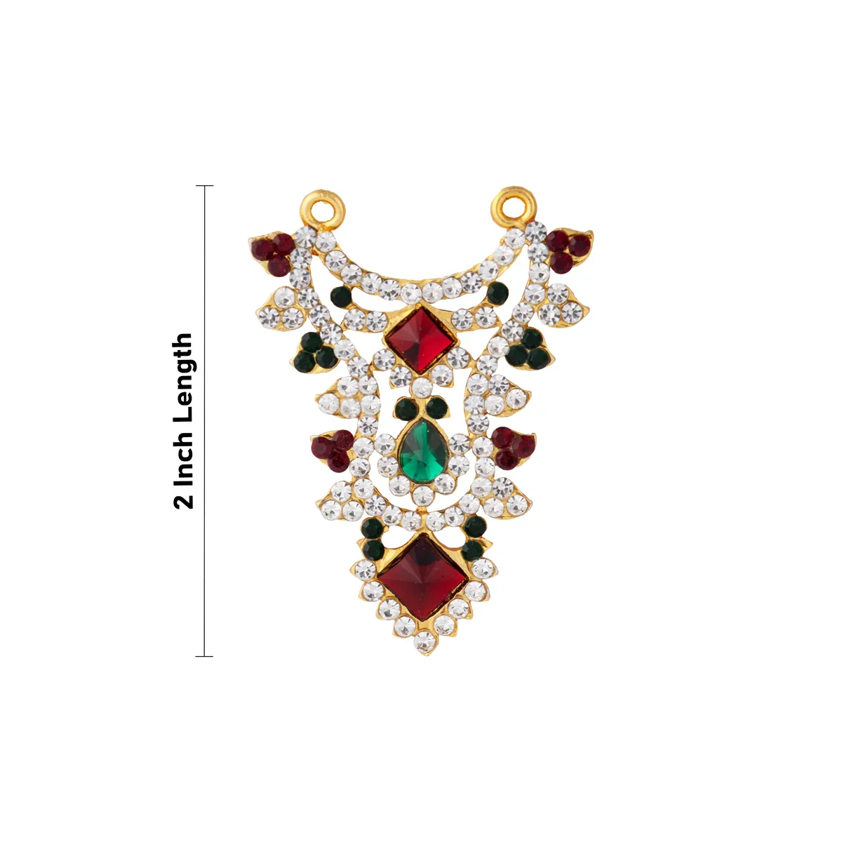 Stone Necklace - 2 Inches | Multicolour Stone Haram/ Stone Jewellery for Deity - Image 4