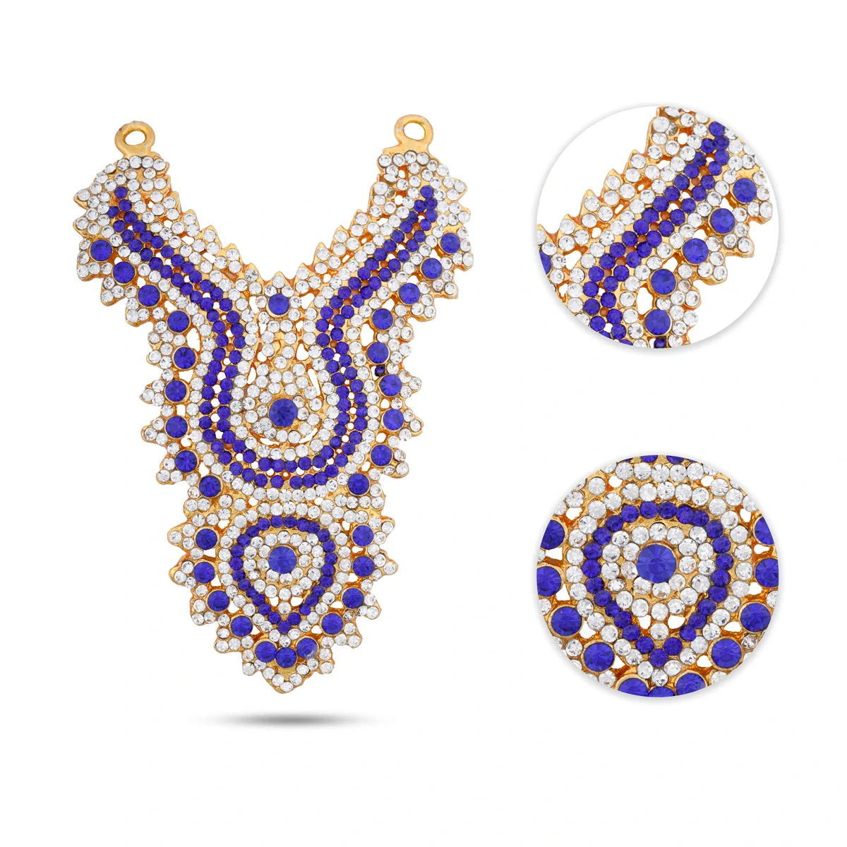Stone Necklace - 4 Inches | Artificial Jewelry/ Stone Jewellery For Deity Decor - Image 2
