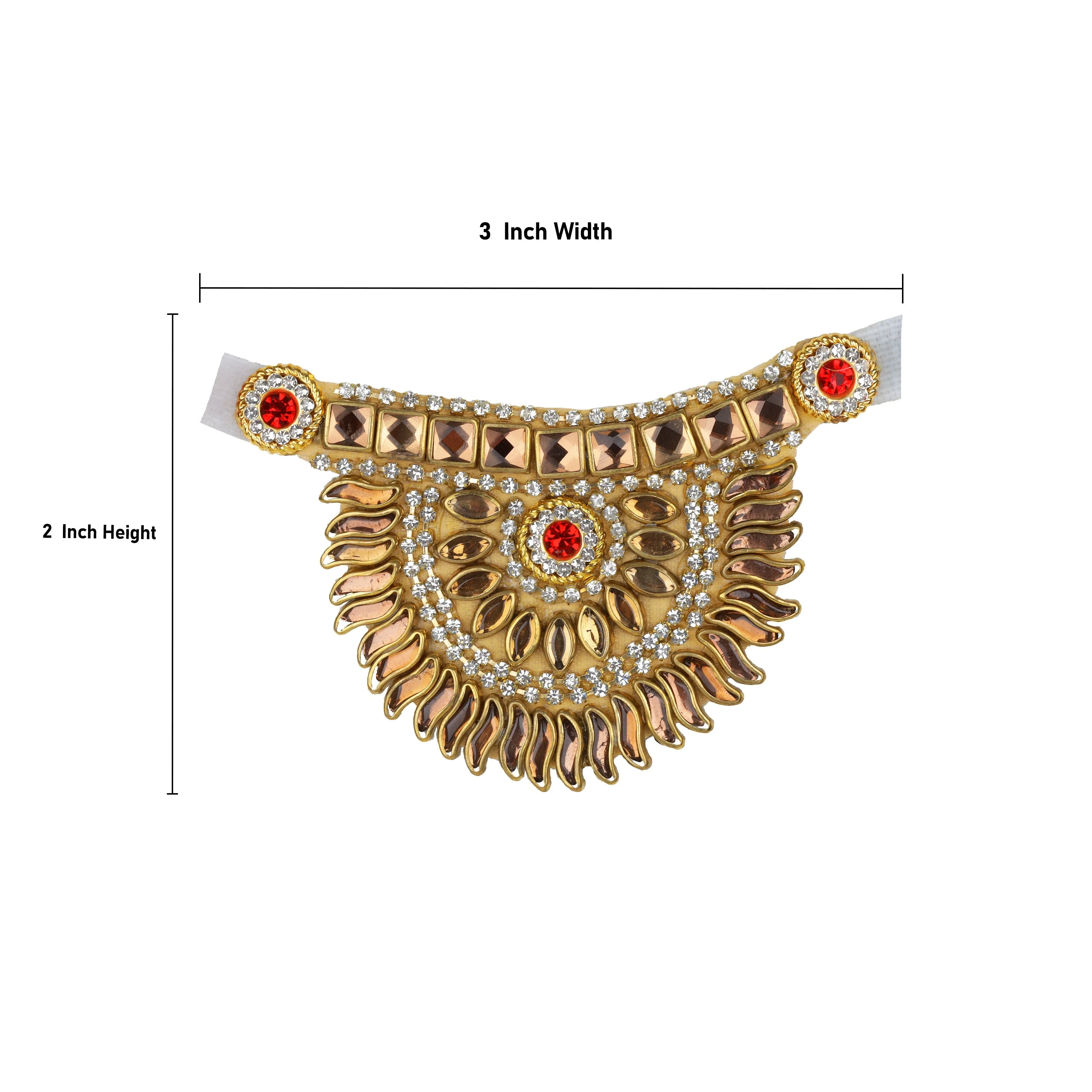 Stone Necklace | Stone Jewelry/ Multicolour Stone Jewellery for Deity - Image 2