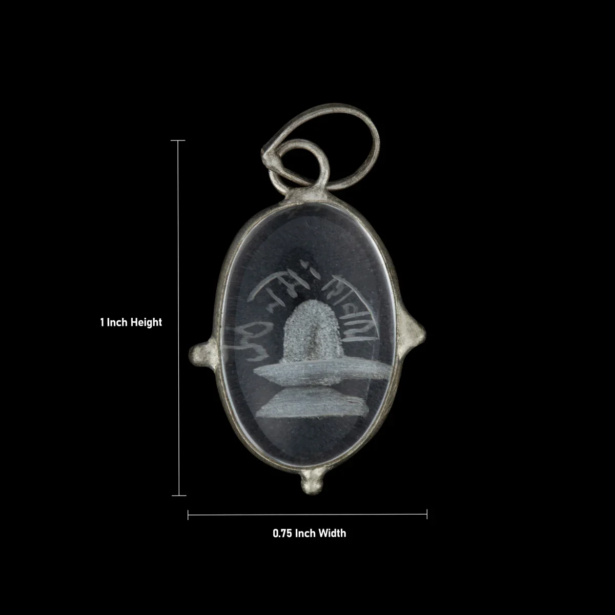 Stone Pendant - 1 x 0.75 Inch | Stone Locket/ Semi Precious Stone Dollar for Men & Women - Image 3