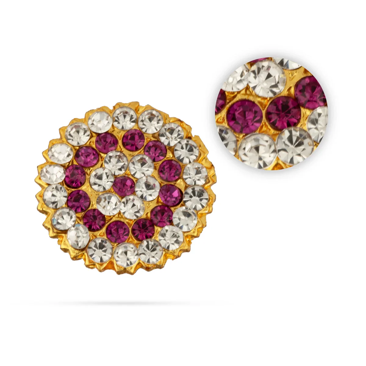Stone Pottu | Bindi/ Tilak for Deity Decor/ Assorted Colour - Image 2