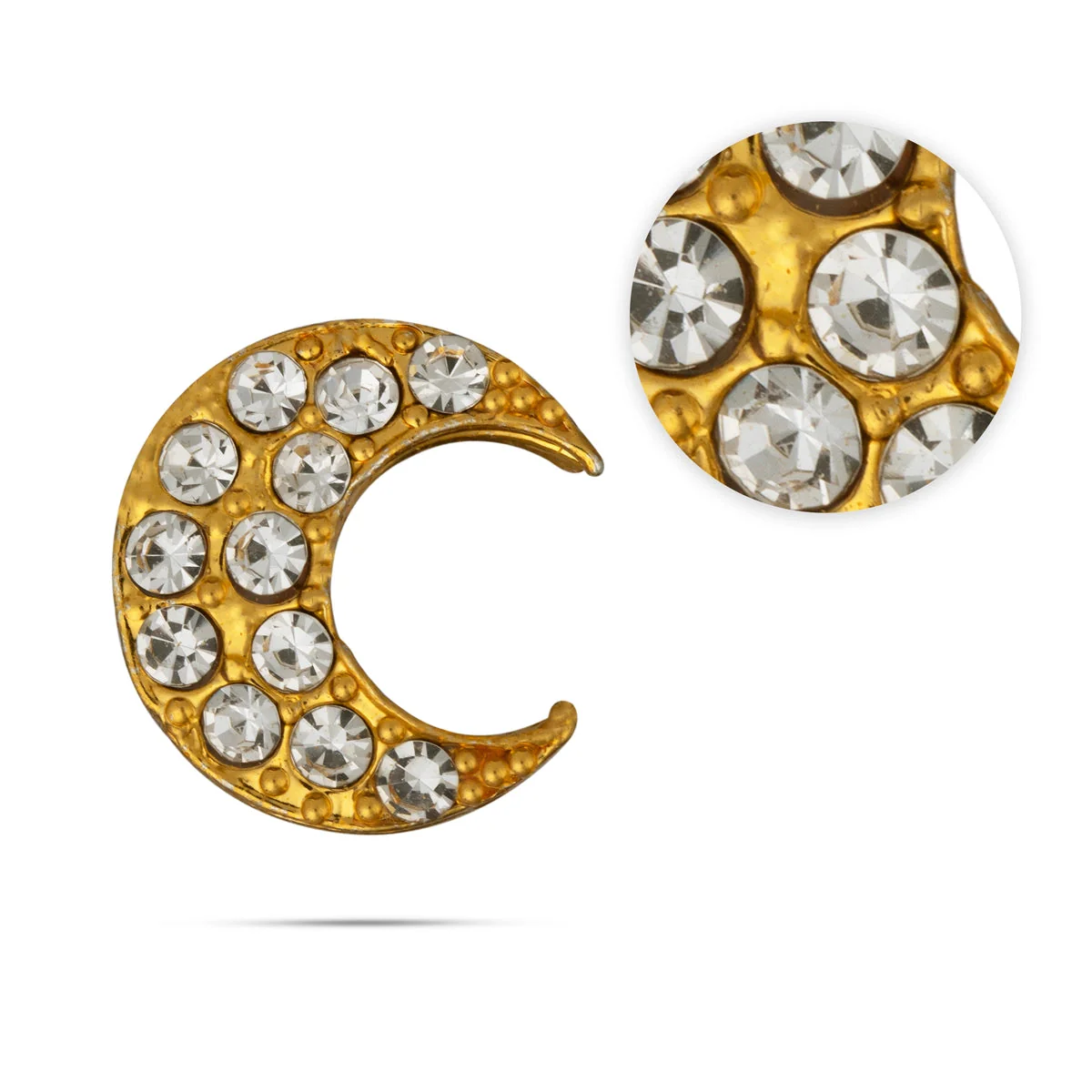 Stone Sun And Moon Billai - 0.5 Inch | Hair Accessories/ Sun Moon/ Stone Jewellery For Dance & Deity - Image 2