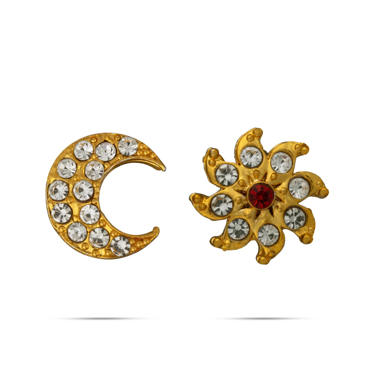 Stone Sun And Moon Billai - 0.5 Inch | Hair Accessories/ Sun Moon/ Stone Jewellery For Dance & Deity - Image 4