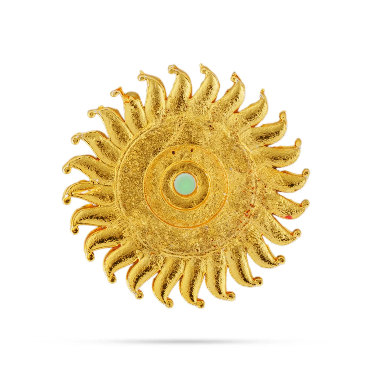 Stone Sun And Moon Pair - 1.25 X 1 Inches | Multicolour Stone Jewellery/ Hair Accessories/ Sun Moon For Deity - Image 2