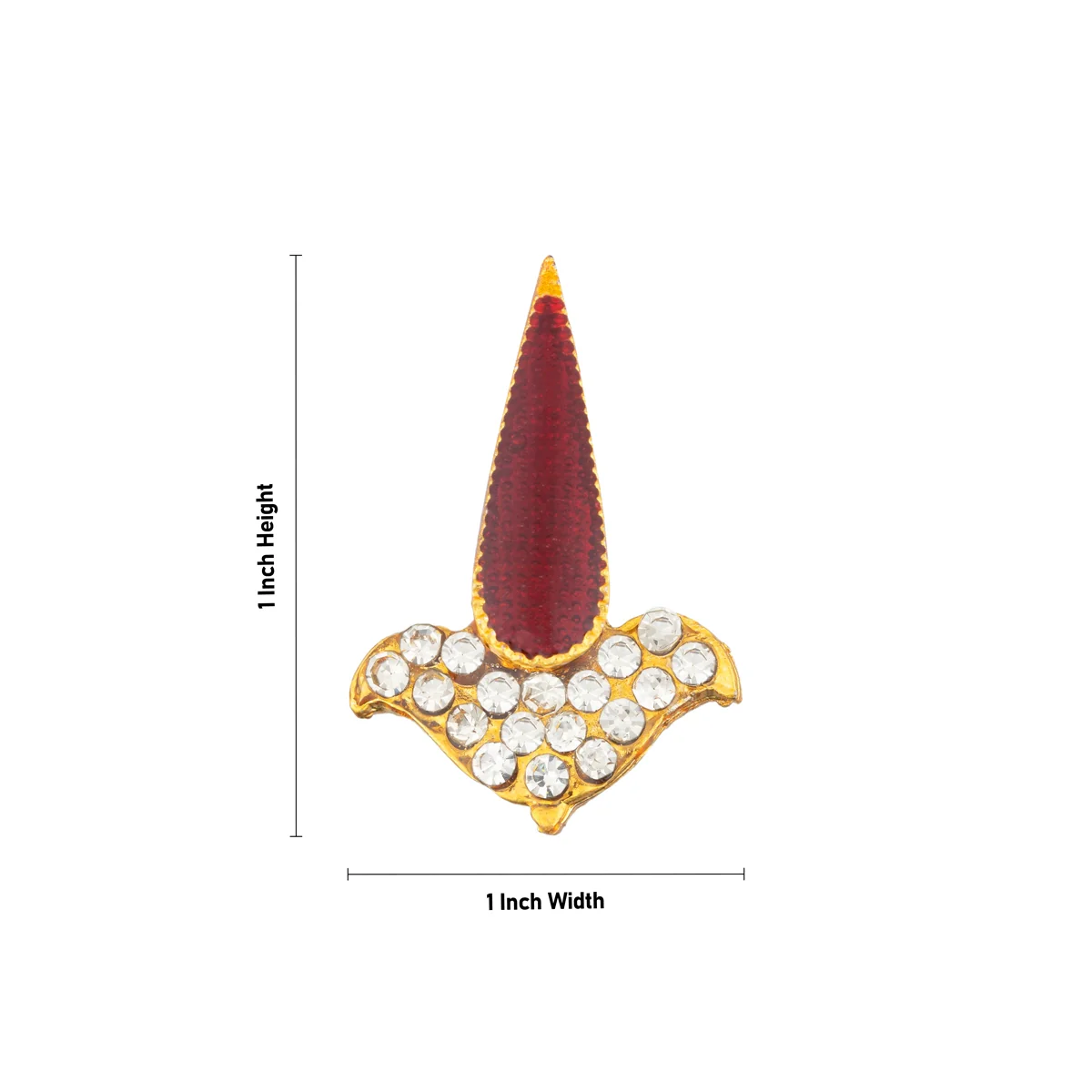 Tilak Design Stone Bindi - 1 x 1 Inch | Stone Pottu/ Tilak Stone For Deity Decor - Image 2