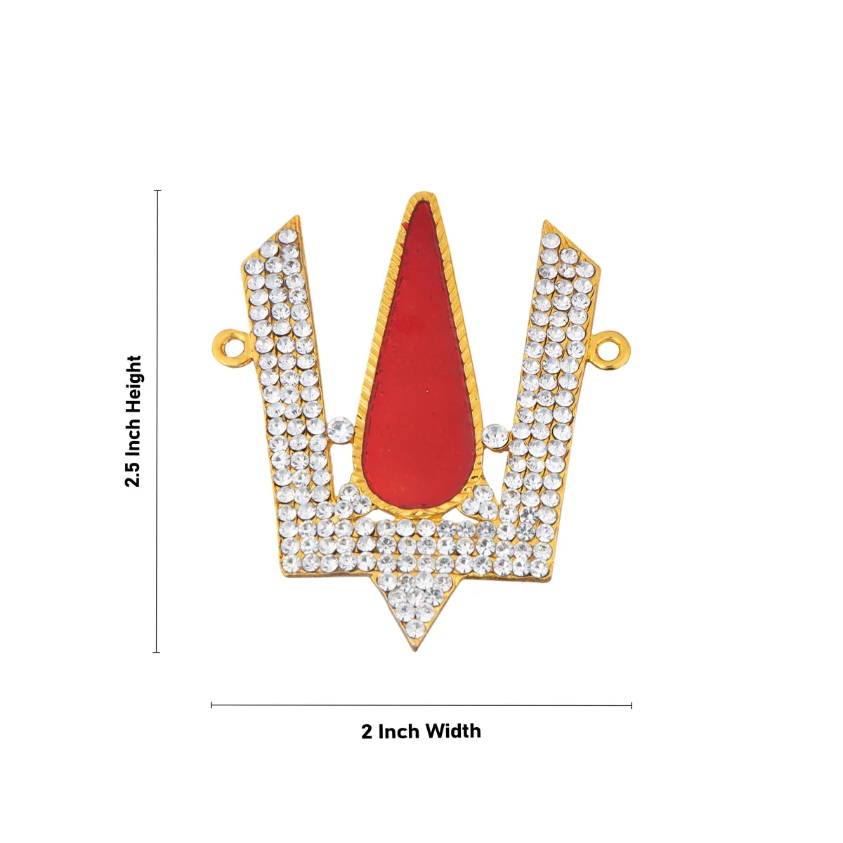 Stone Vishnu Tilak - 2.5 x 2 Inches | Perumal Namam/ V Shape Stone Namam for Deity Decor - Image 3