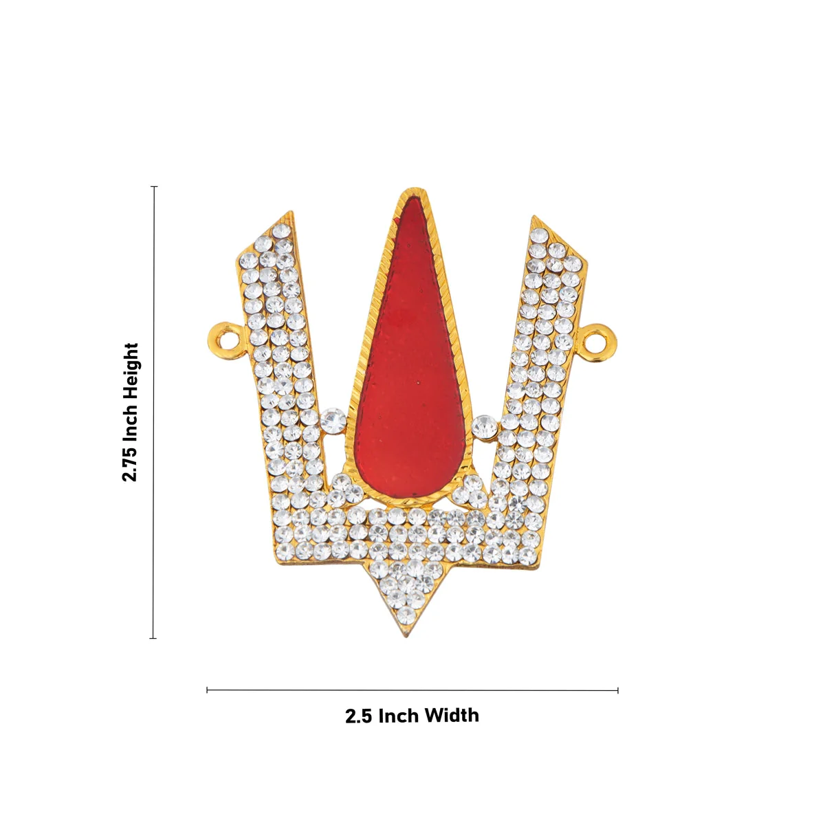 Stone Vishnu Tilak - 2.75 x 2.5 Inches | Perumal Namam/ V Shape Stone Namam for Deity Decor - Image 3