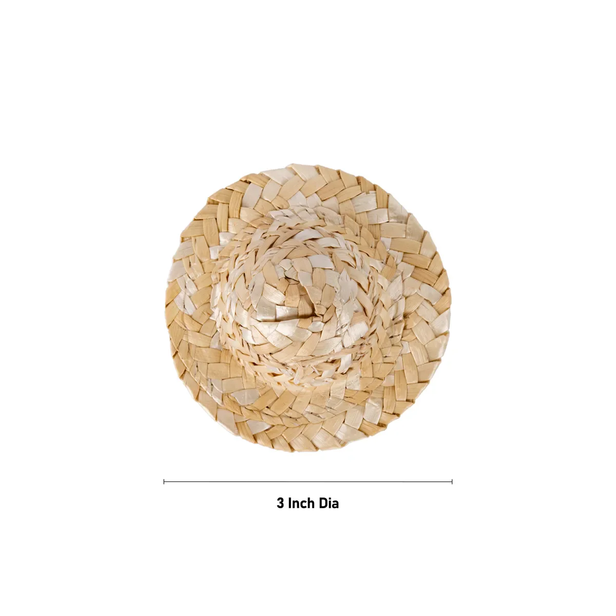 Straw Hat - 1 X 3 Inches | Straw Cap Headwear/ Grass Cap For Deity Decor - Image 4