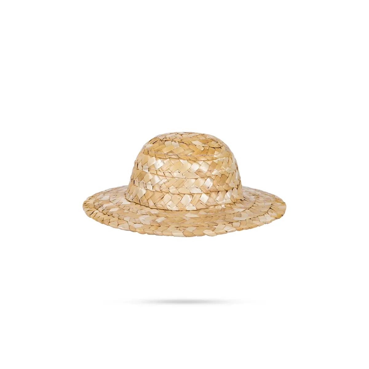 Straw Hat - 2 X 5 Inches | Straw Cap Headwear/ Grass Cap For Deity Decor - Image 2
