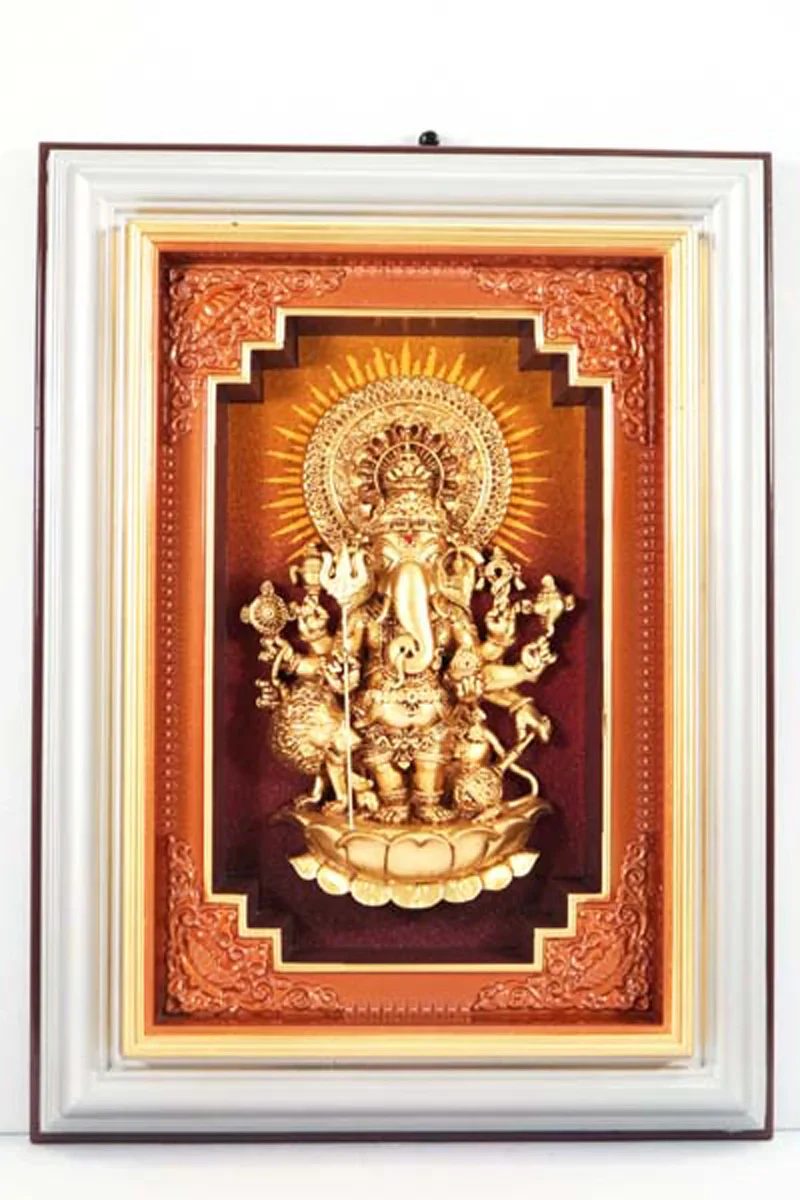 Subha Drishti Ganapathi Wall Hanger - 17 x 12 Inches | Sri Shubha Drishti Ganapathy Wall Hanging for Home - Image 2